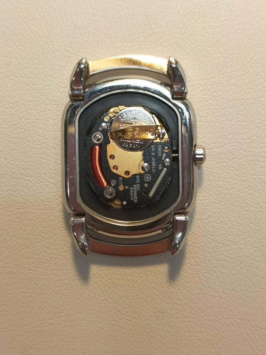 エルメス ラリー RA1.210 クォーツ Cal.976.001 SS SS ホワイト文字盤 箱 オーバーホール済み