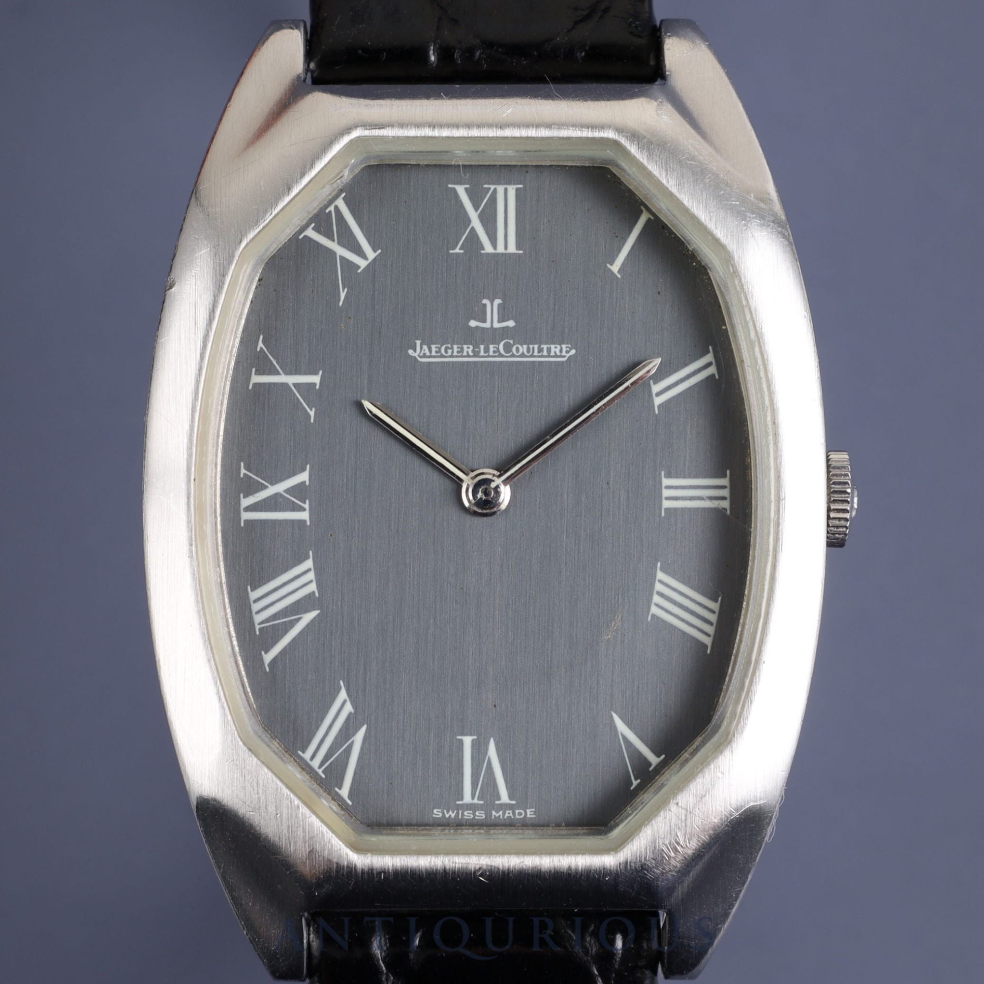 Jaeger-LeCoultre Vintage Tonneau 9114.42 Manual winding Cal.818/2 SS Leather Genuine buckle (SS) Black dial Overhauled