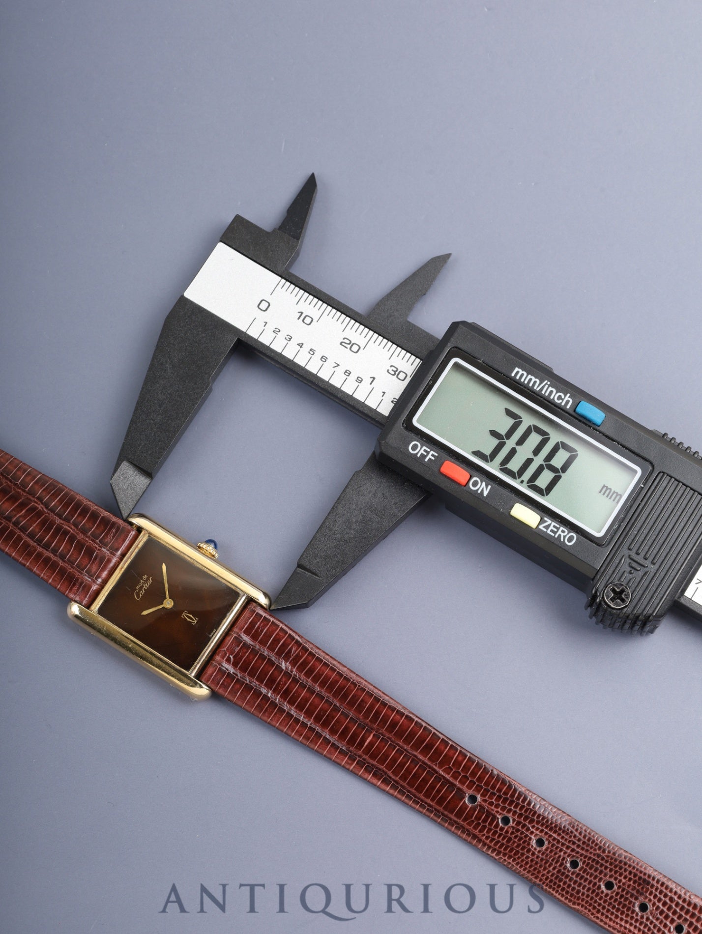 カルティエ マストタンク LM 手巻き Cal.78-1 SV925 革 純正ピンバックル（GP）マホガニー文字盤（SWISS表記） オーバーホール済み ※ケース裏彫り有り