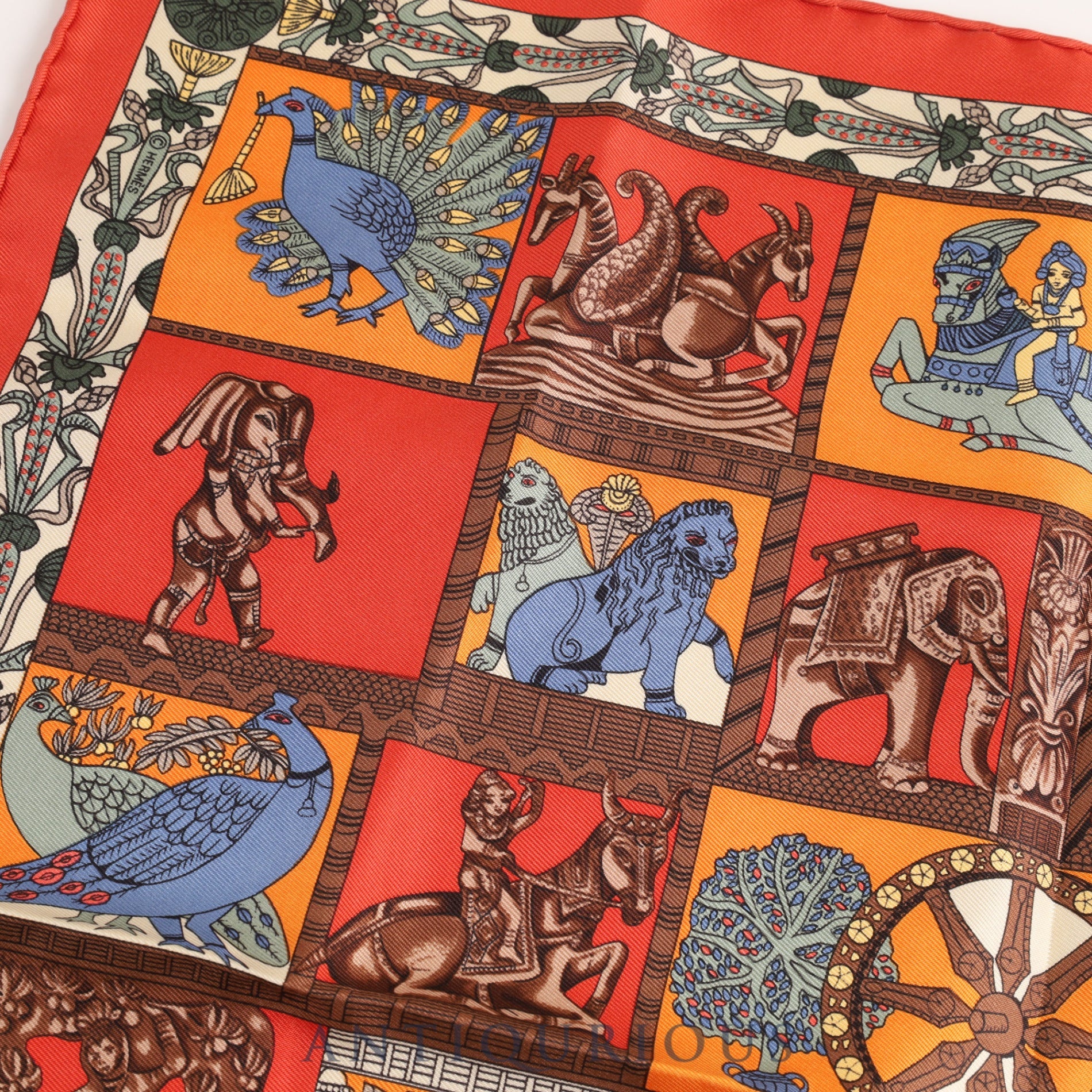 Hermes scarf Carre 45 Tower gate SILK 100% box