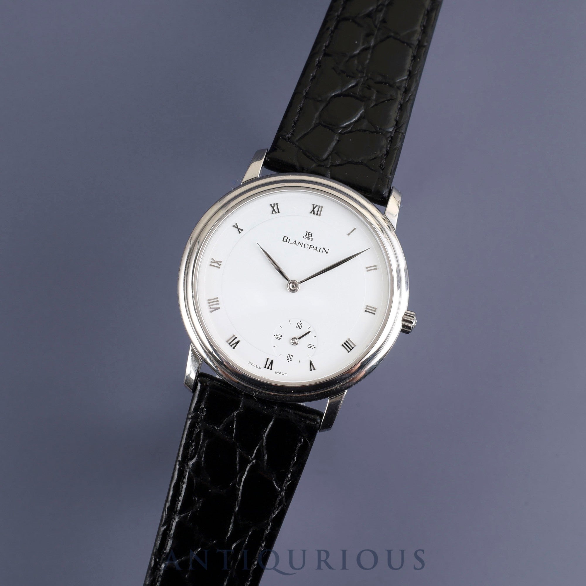 Blancpain Villeret Ultra Slim 0072-1127-55 Automatic Cal.0072 SS Leather Genuine Buckle (SS) White Roman Dial Overhauled