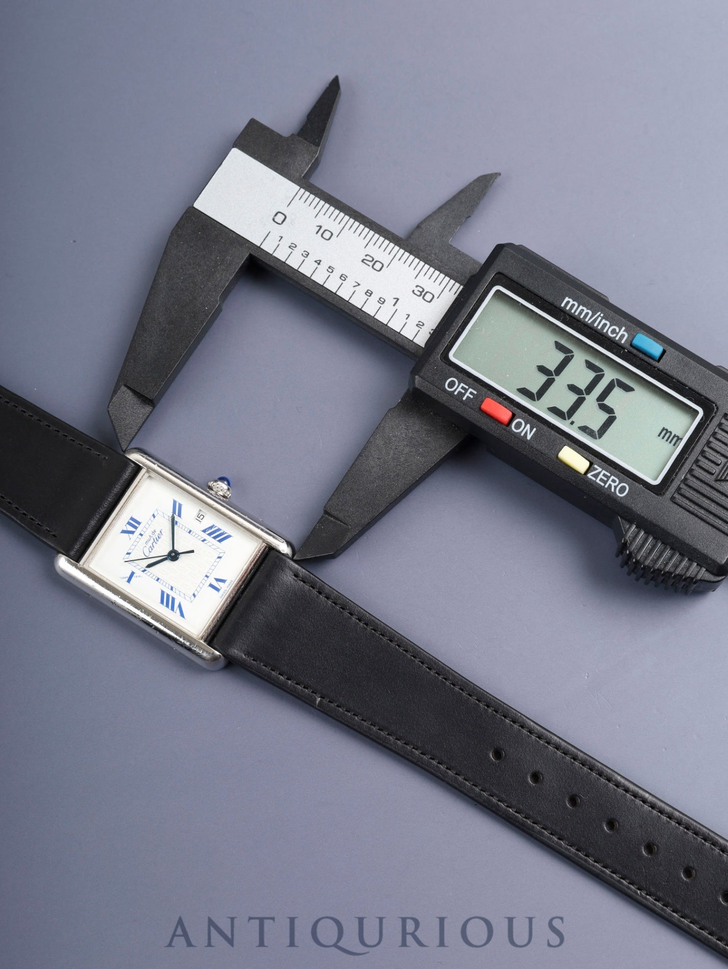 カルティエ マストタンク GM（XL） W1014154 / 2414 クォーツ Cal.687 SV925 革 純正尾錠（SS） ホワイト飛びローマン文字盤（SWISS MADE表記）オーバーホール済み