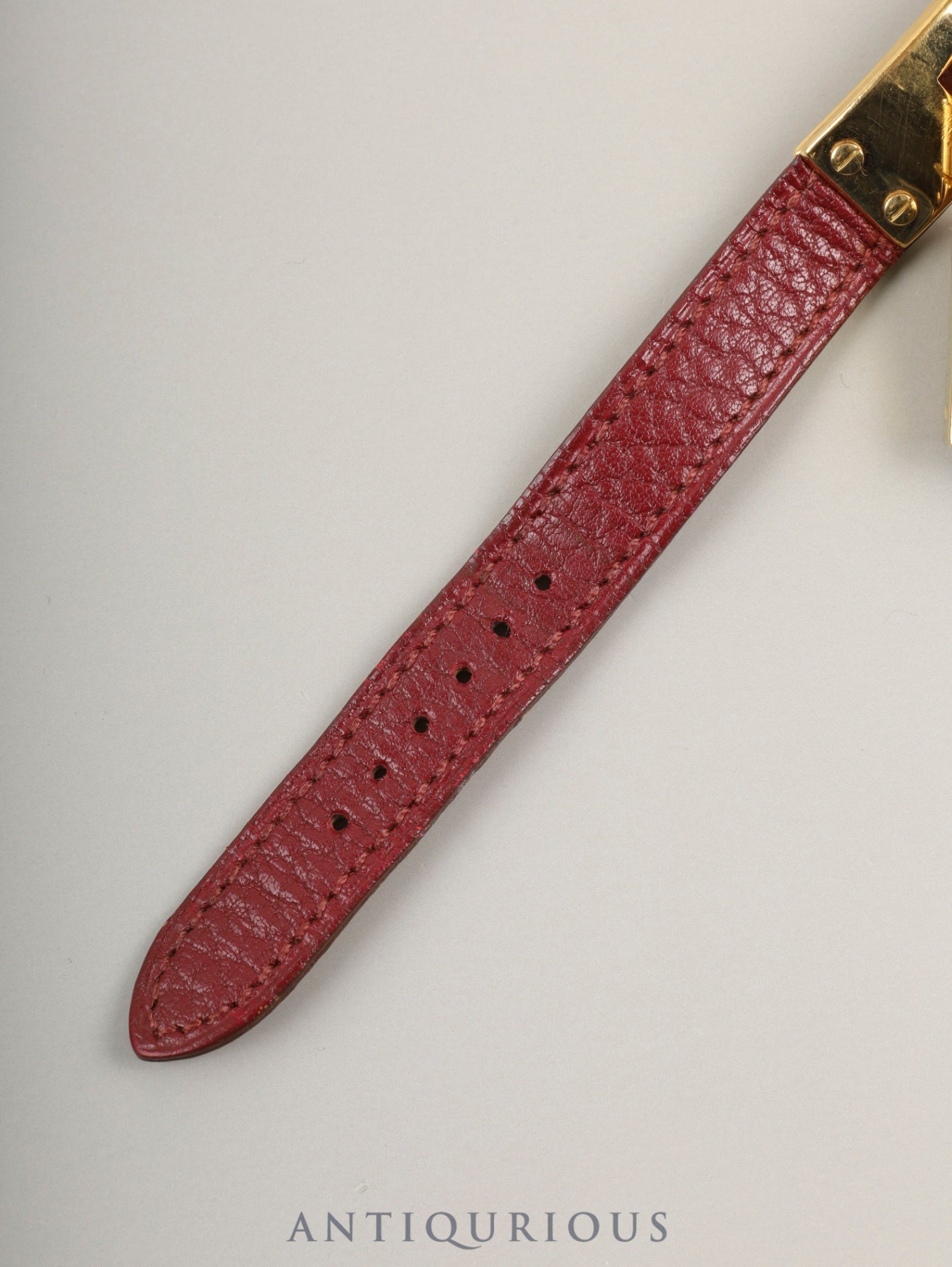 エルメス ケリーウォッチ 39.01 クォーツ  GP 純正革ベルト（○U刻：1991年）社外尾錠（GP） ボルドー文字盤 箱 保証書（1993年）オーバーホール済み