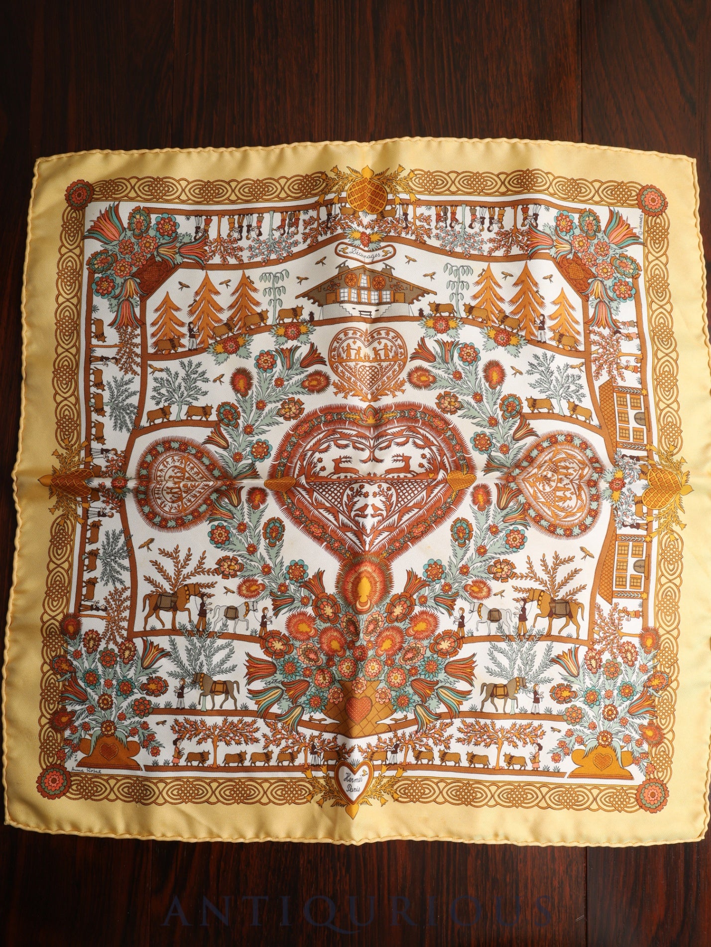 Hermès Scarf Carre 45 Decoupages Silk 100%