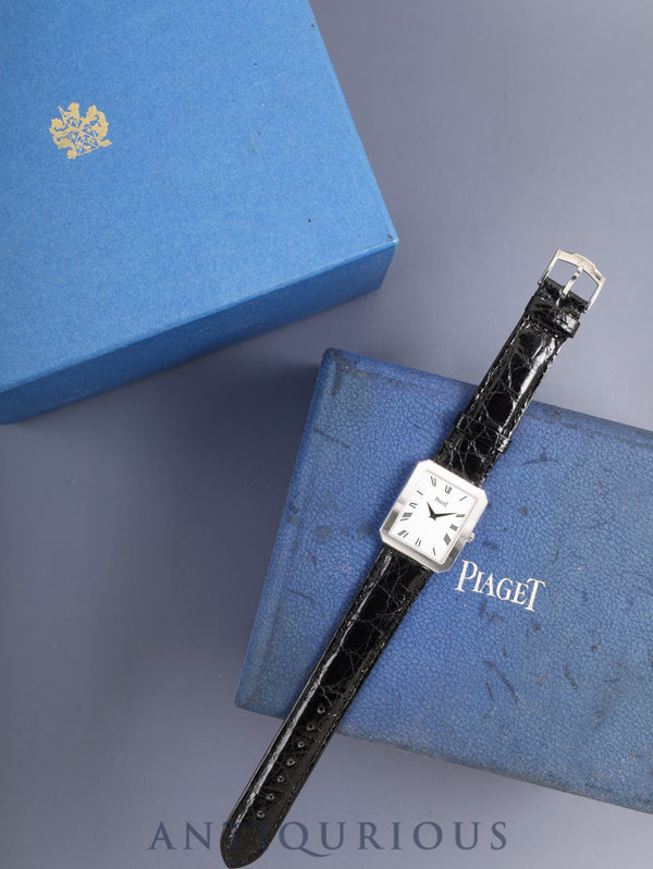 ピアジェ プロトコール 90154 手巻き Cal.430P 750WG 革 純正ピンバックル（750WG）ホワイトローマン文字盤 箱 オーバーホール済み