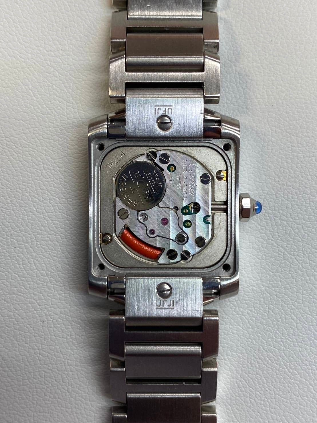 CARTIER カルティエ TANK FRANCAISE SM タンクフランセーズ SM W51008Q3 / 2384 クォーツ Cal.057 SS シルバーローマン文字盤 箱 ケース 保証書（2004年） 冊子 コマ1 オーバーホール済み