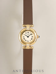 Cartier Must Colisée 590002 Quartz Cal.90 SV925 Leather Genuine Pin Buckle (GP) Ivory Roman Dial (SWISS marked) Overhauled