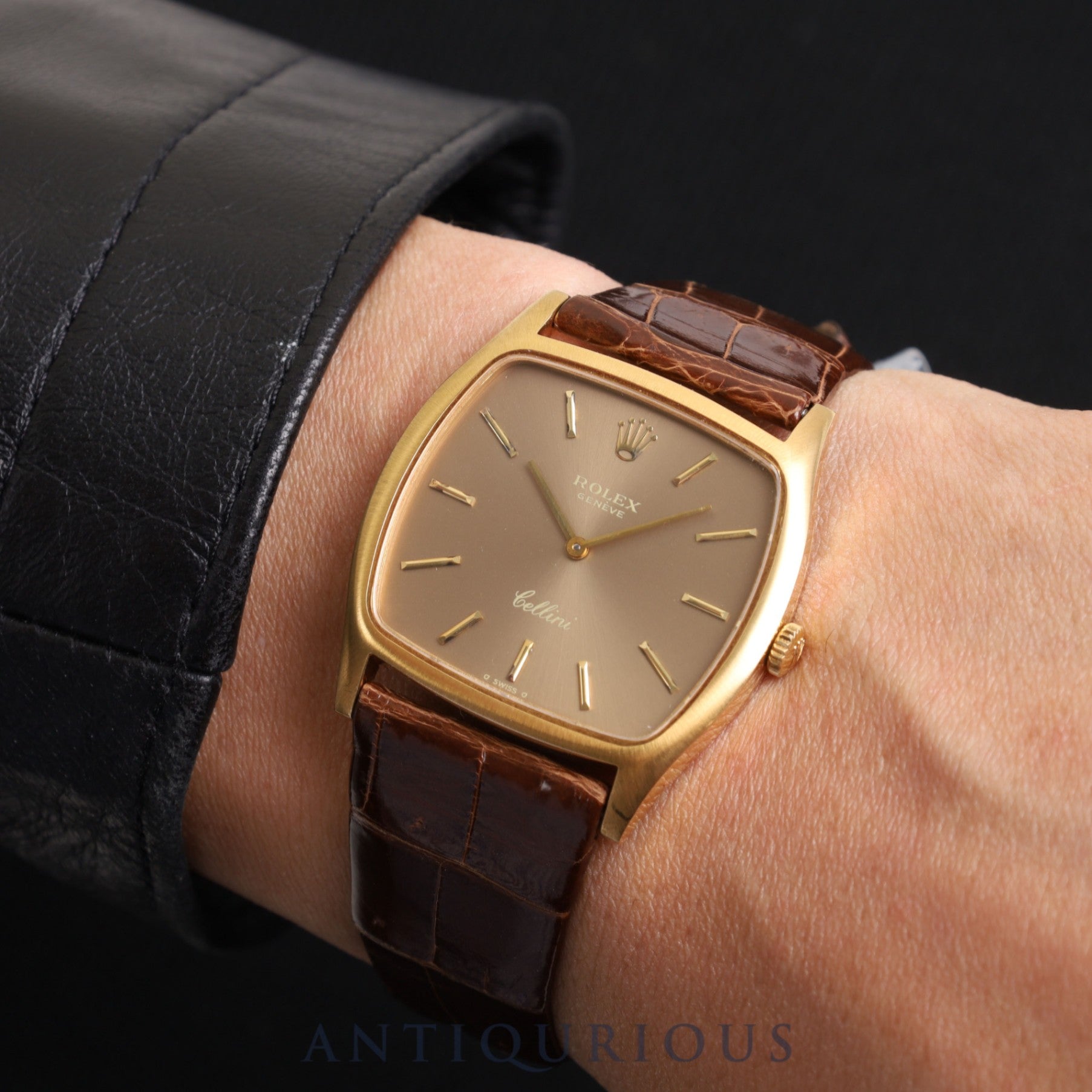 Rolex Cellini 3805 Manual winding Cal.1600 750 Genuine leather strap Genuine buckle (GP) Champagne dial No. 38 1973 Overhauled