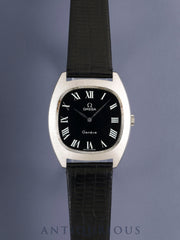 OMEGA Geneve 111.0123 Manual Winding Cal.625 SS Leather strap with original buckle (SS) Black Roman Dial (SWISS MADE) Overhauled