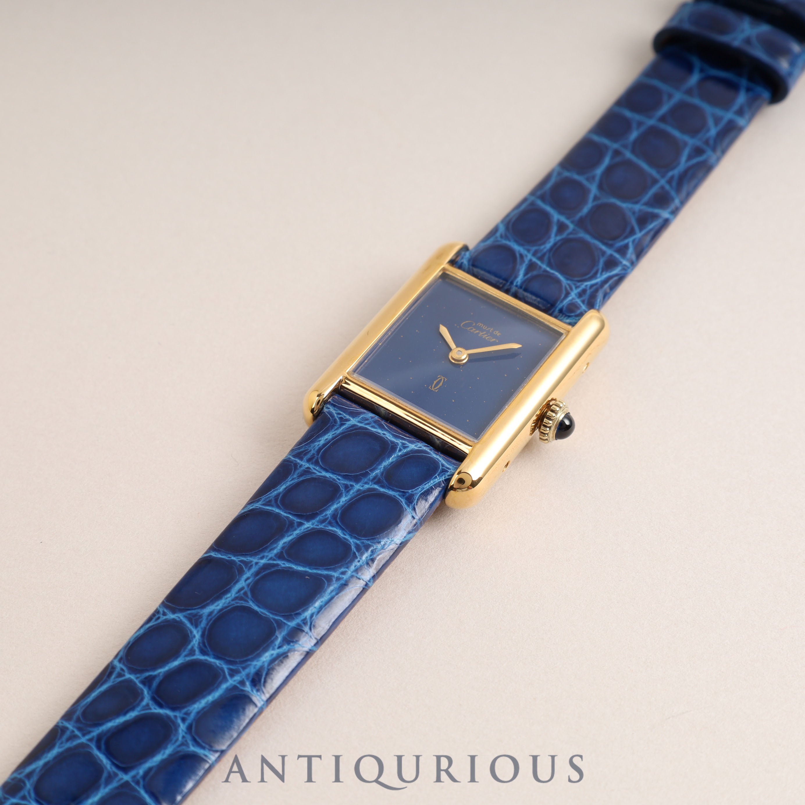 Cartier Must Tank SM Manual Winding Lapis Lazuli Dial