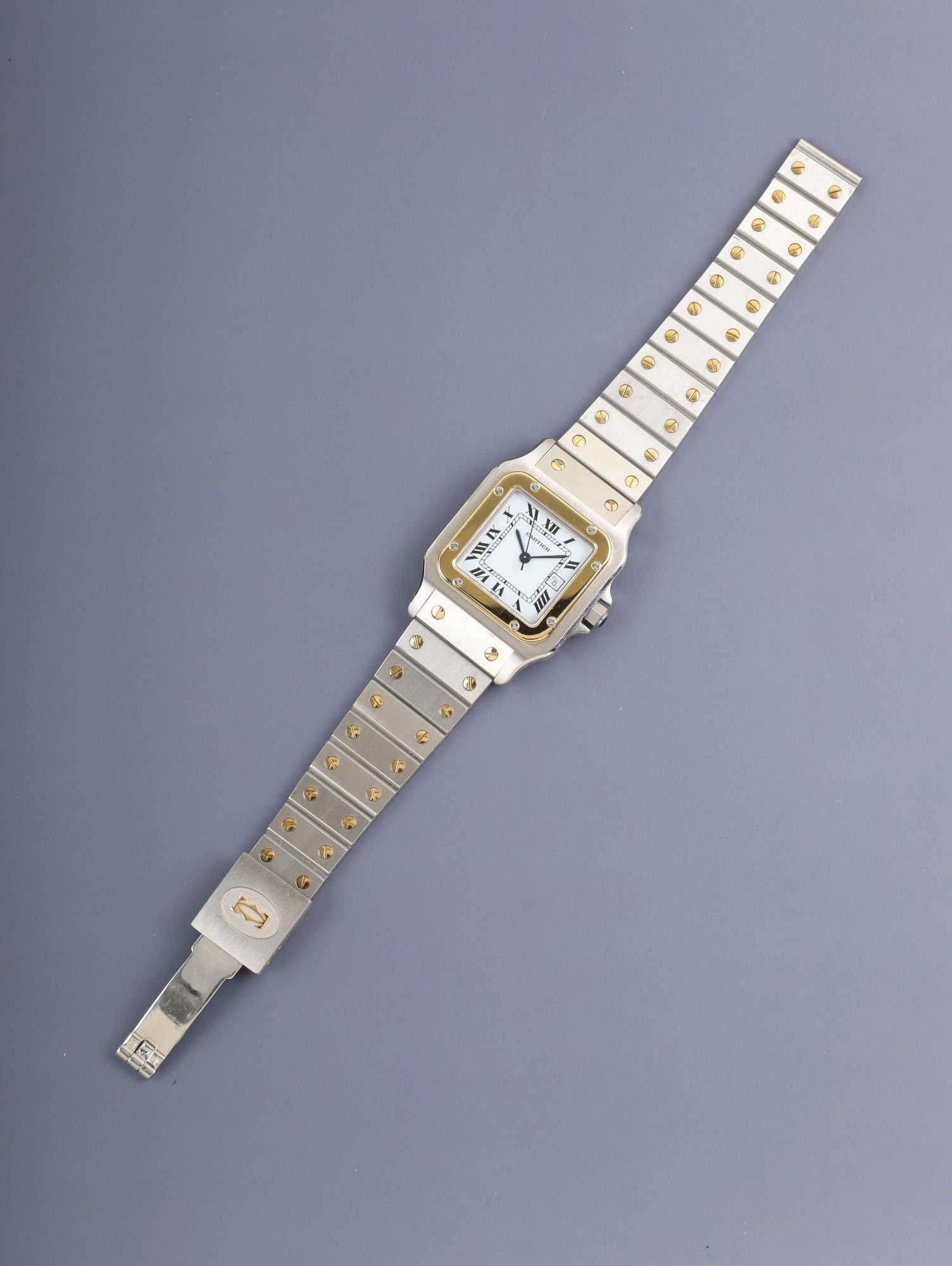 Cartier Santos Carrée LM 2961 Automatic Cal.077 (ETA2671) SS/YG SS/YG White Roman Dial (SWISS designation) Overhauled