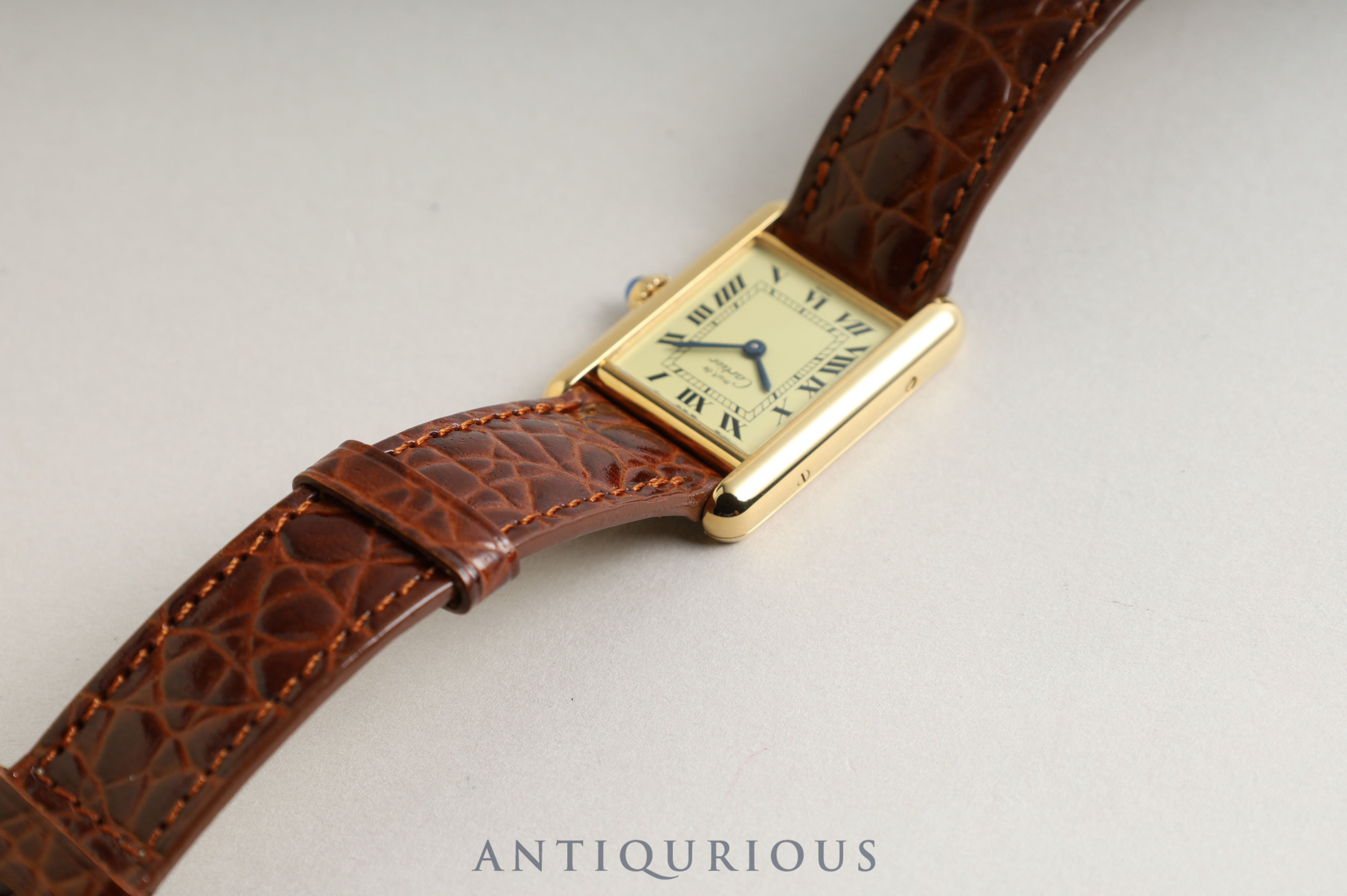 Cartier Must Tank SM QZ Ivory Roman Dial