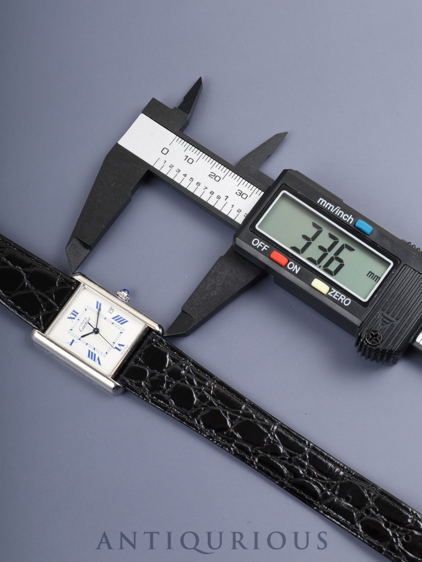 カルティエ マストタンク GM（XL）W1014154 / 2414 クォーツ Cal.687 SV925 革 純正尾錠（SS） ホワイトローマン文字盤（SWISS MADE表記） 1990年頃～2004年頃 オーバーホール済み