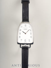 エルメス ギャロップ GA1.210 クォーツ SS 純正革ベルト（C刻印：2018年） 純正尾錠（SS）シルバー文字盤 オーバーホール済み