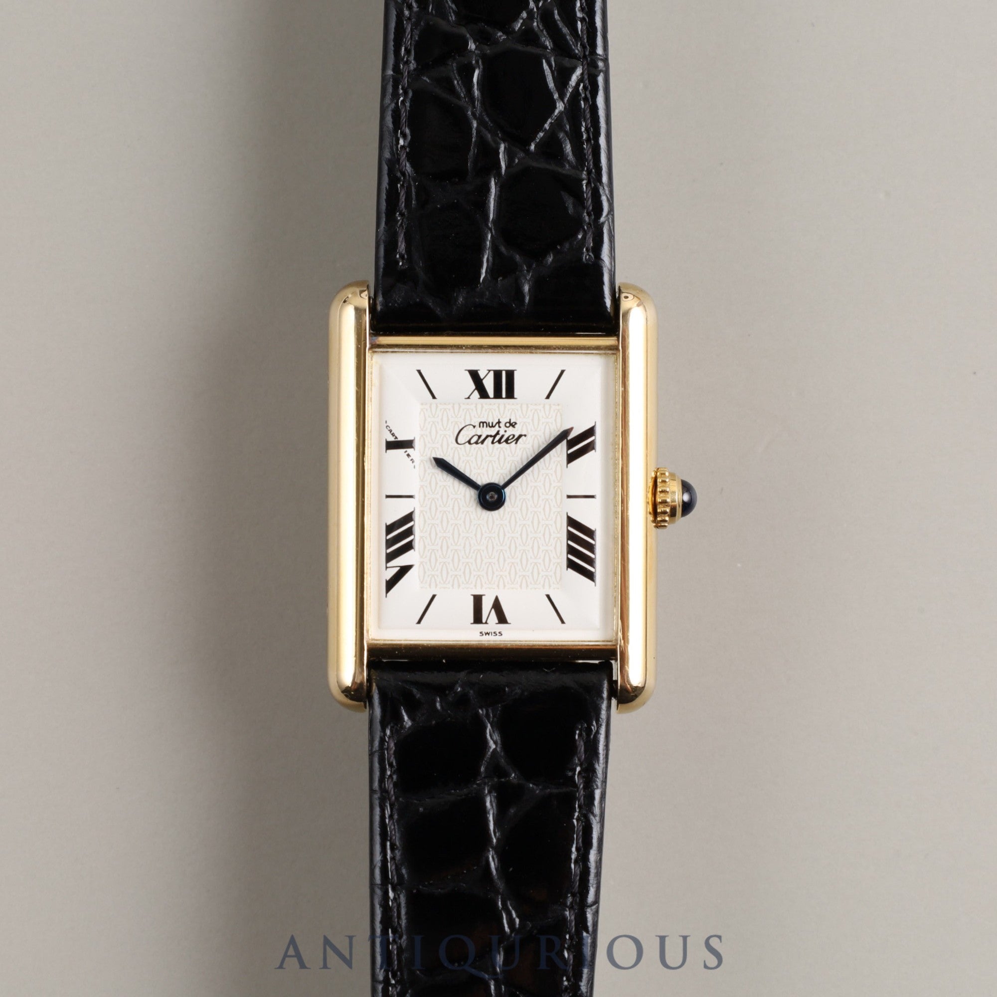 CARTIER カルティエ マストタンク LM QZ W1009554 / 1615 SV925 革 純正尾錠（GP）飛びローマCC文字盤  オーバーホール済み