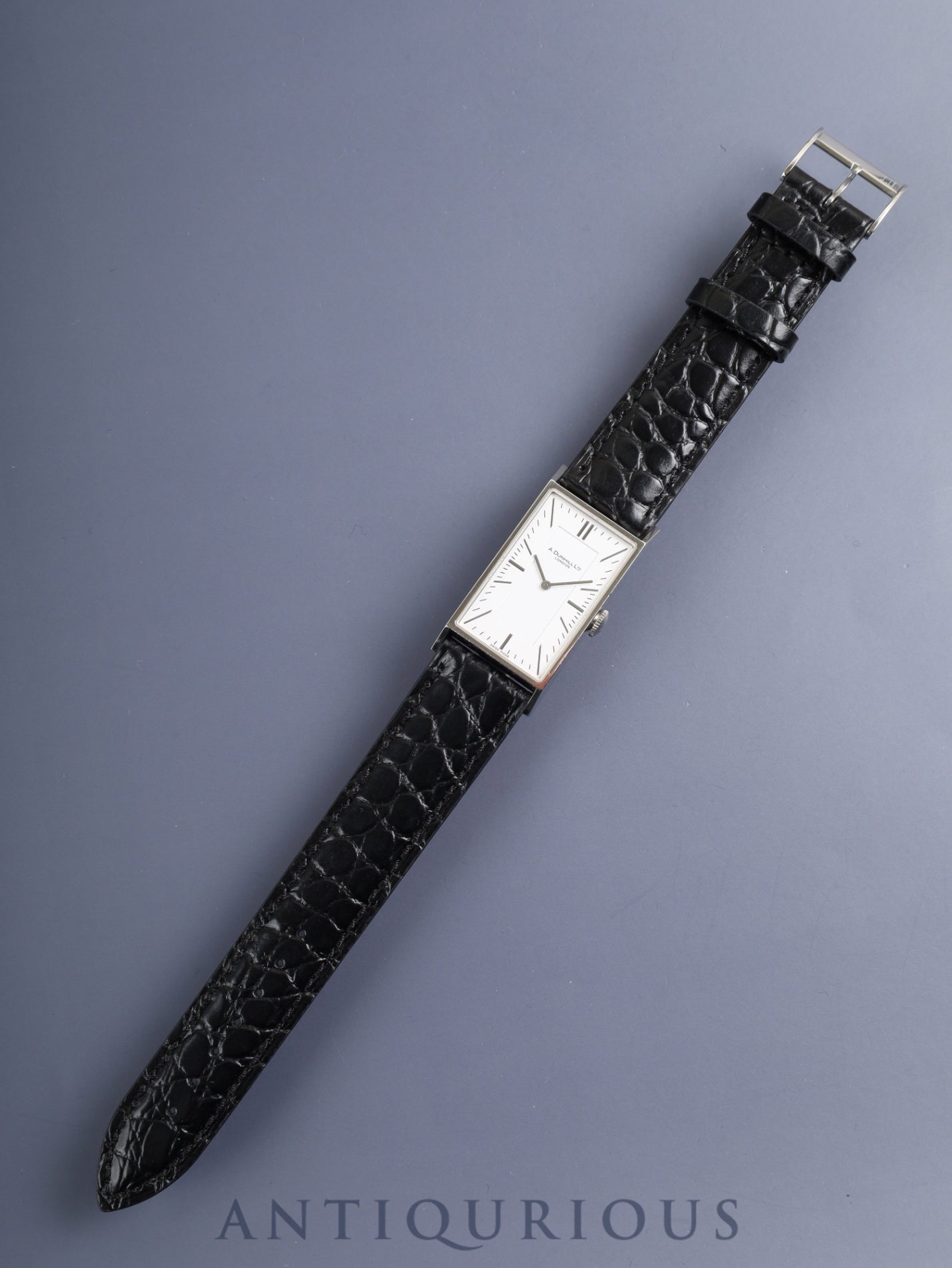 ダンヒル ウェイファー 8036 クォーツ Cal.ETA E03.001 SS 革 純正尾錠（SS） ホワイト文字盤  箱 説明書 保証書（無記載）純正ベルト オーバーホール済み