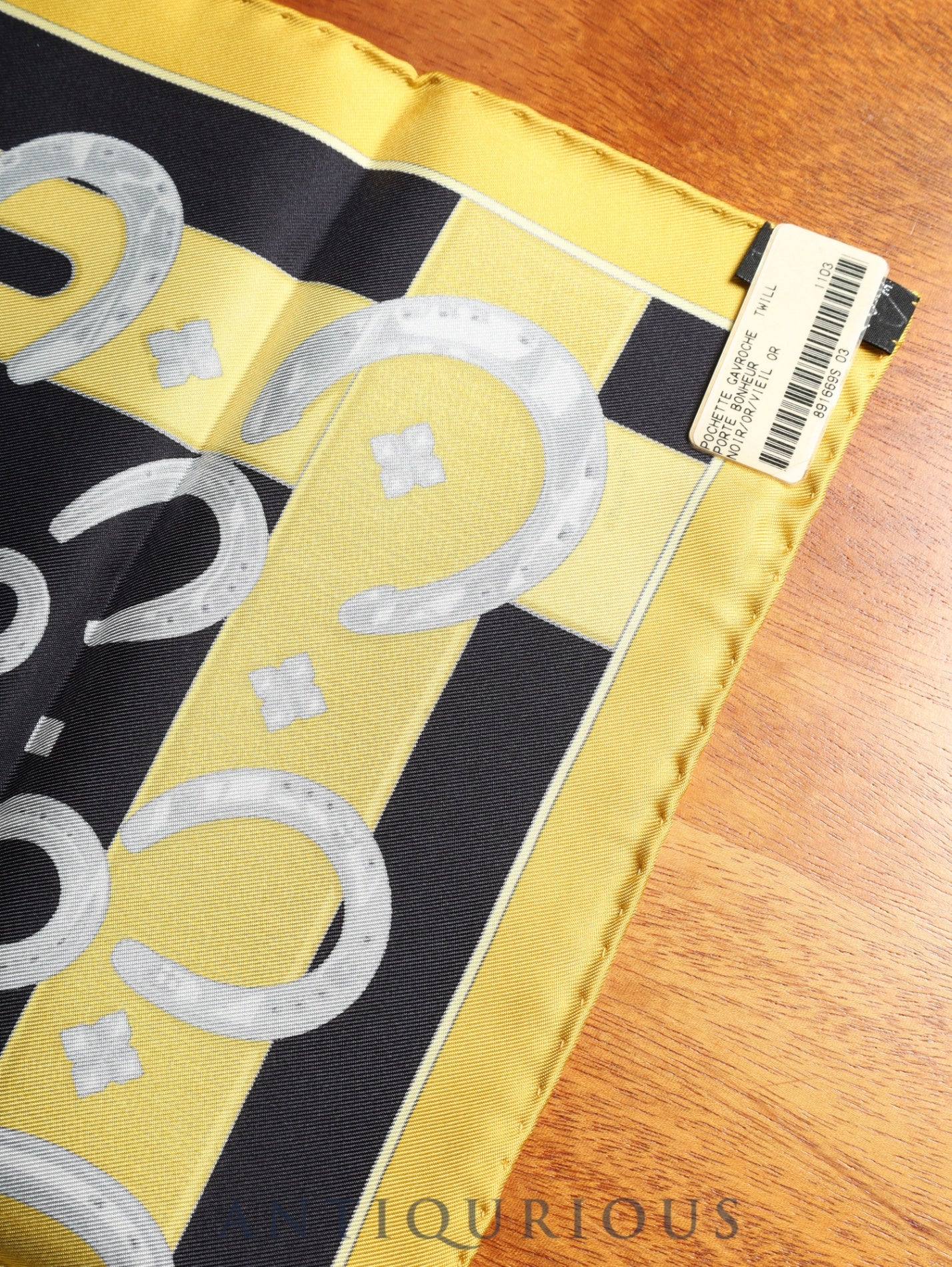 Hermès Carré 45 Porte-Bonheur Scarf, Lucky Charm, 100% Silk, Tag