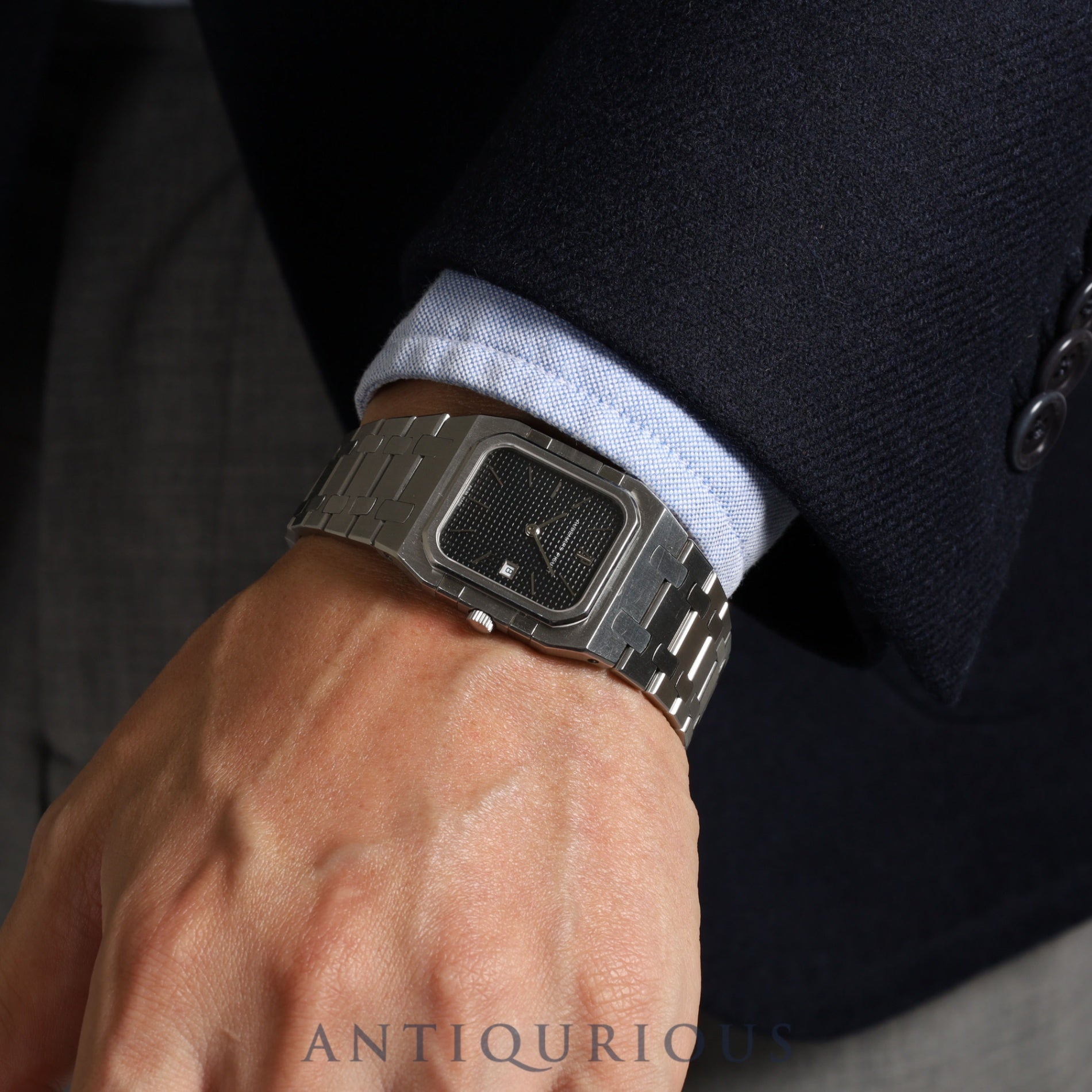 AUDEMARS PIGUET ROYAL OAK SQUARE QZ Ref.56049ST Cal.2711 SS SS Black Dial Overhauled