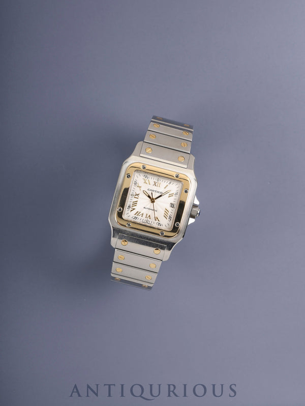 カルティエ サントス ガルベ LM W20041C4 / 2319 自動巻き Cal.ETA2001-1 SS/YG SS/YG シルバー×ゴールドアプライト / ギョーシェ文字盤 オーバーホール済み