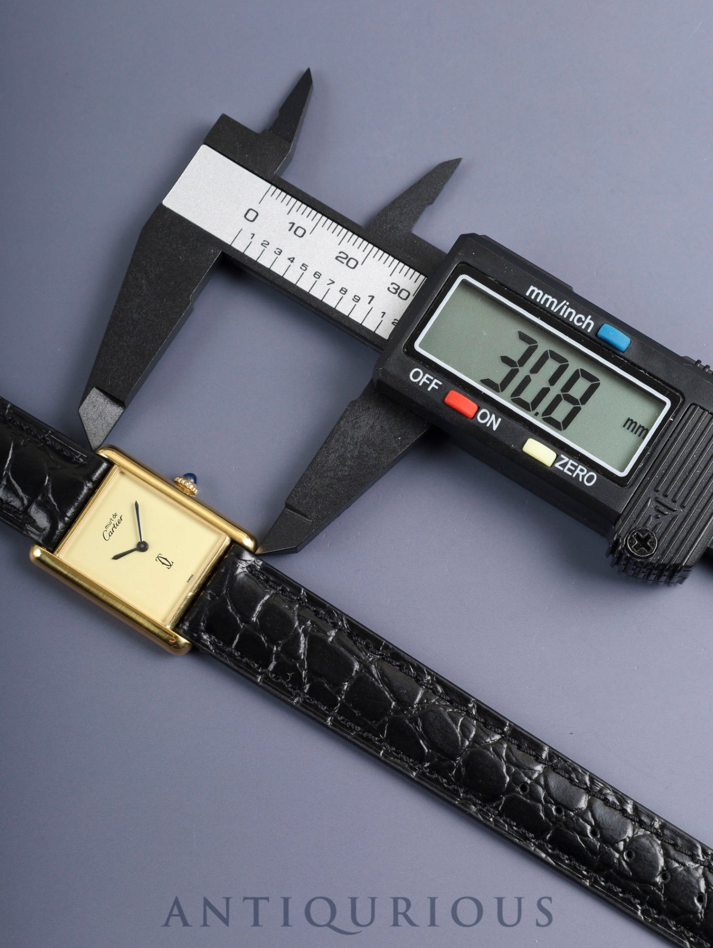 カルティエ マストタンク LM 手巻き Cal.78-1 SV925 革 純正ピンバックル（GP）アイボリー文字盤（SWISS表記）オーバーホール済み 新品仕上げ済み