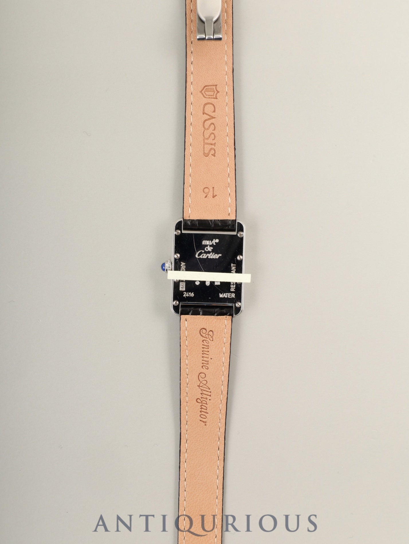 カルティエ マストタンク MM W1014054 / 2416 クォーツ Cal.057 SV925 革 純正Dバックル（SS） ホワイト飛びローマンCC文字盤（SWISS MADE表記） 箱 オーバーホール済み