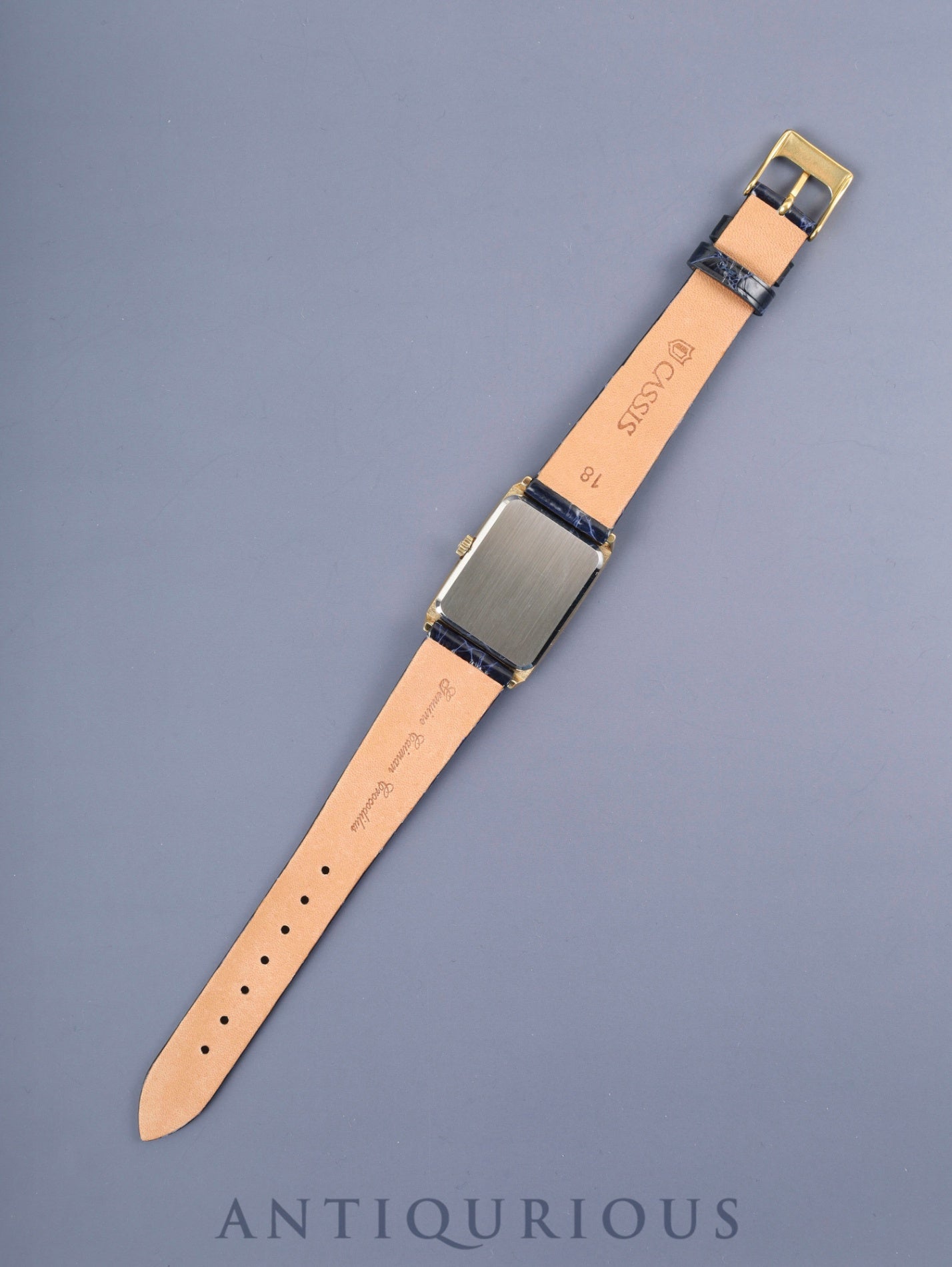 オメガ ジュネーブ 5110469 手巻き Cal.625 SS 革 社外尾錠（GP）ブルー文字盤（ガラス小傷）オーバーホール済み