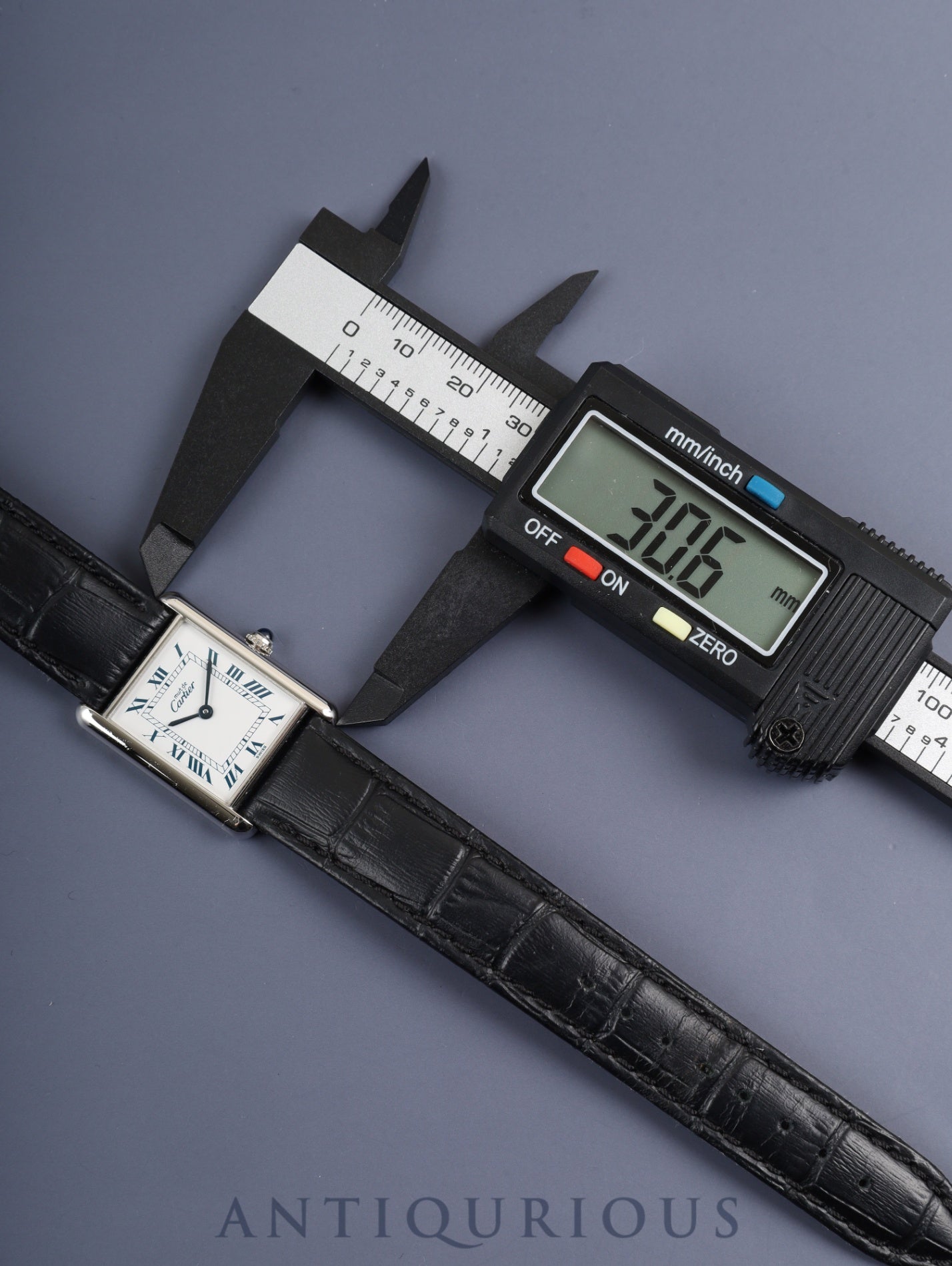 カルティエ マストタンク LM 690006 クォーツ Cal.90 SV925 革 純正ピンバックル（SS）ホワイトローマン文字盤（SWISS表記）箱 冊子 保証書（無記載）オーバーホール済み