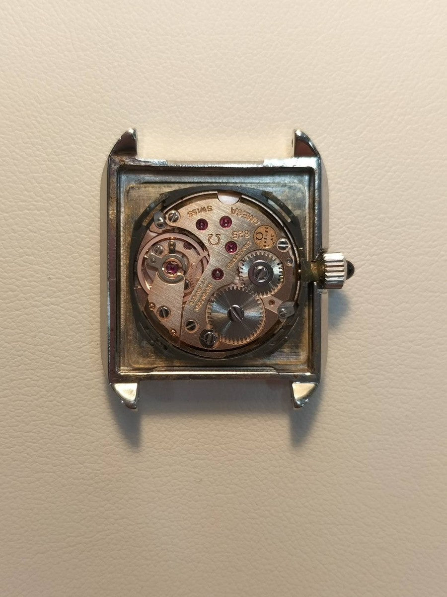 オメガ デ・ヴィル 511.0502 手巻き Cal.625 SS 革 社外ピンバックル（SS）シルバーローマン文字盤 オーバーホール済み