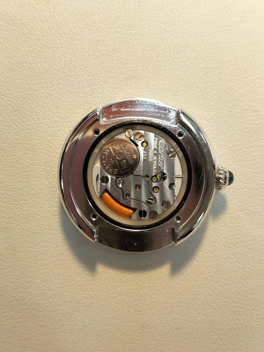 カルティエ マストトリニティ W1014945 / 2439 クォーツ Cal.057 SV925 革 純正Dバックル（SS） シルバーローマン文字盤 箱 オーバーホール済み