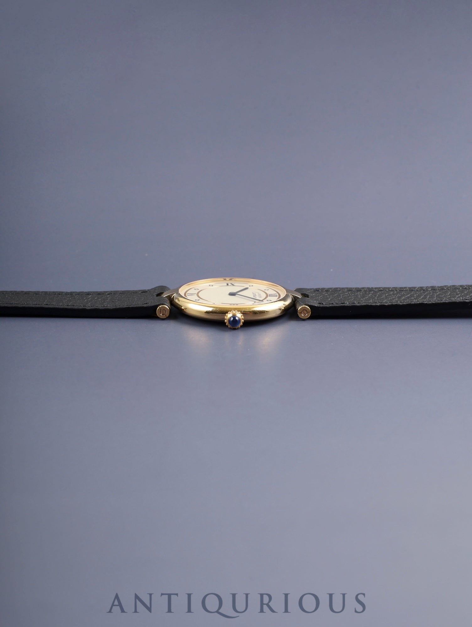 カルティエ マスト ヴァンドーム VLC LM W1001953 / 590003 クォーツ SV925 革 純正尾錠（GP）アイボリー4点ローマン文字盤 カルティエブティックにてコンプリートサービス（フルメンテナンス）済み