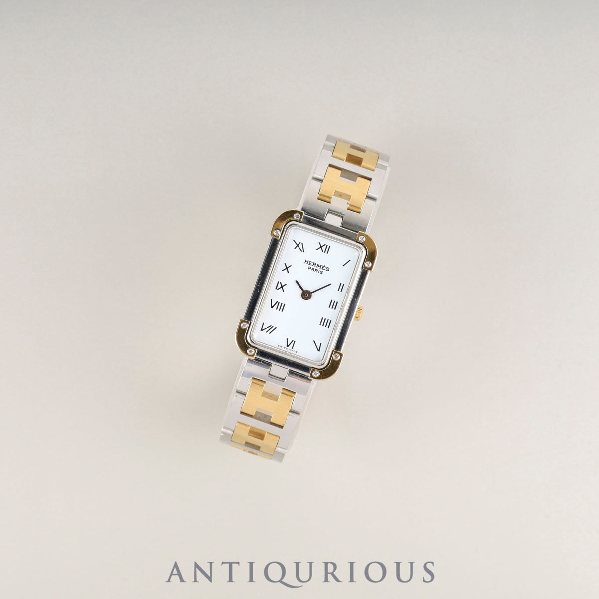 Hermès Cloajour CR1.240 Quartz Cal.976.001 SS/GP SS/GP White Dial Overhauled
