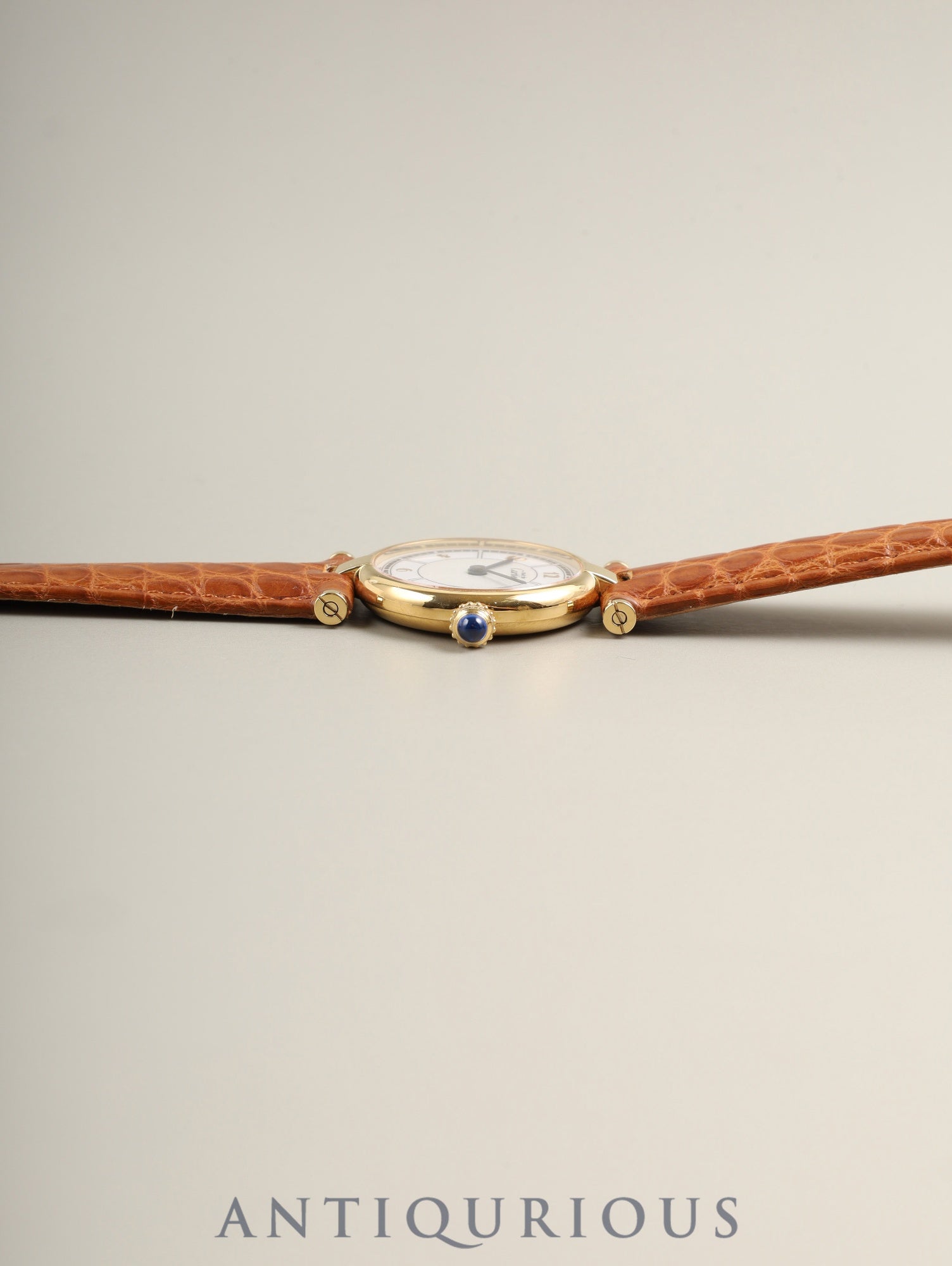 Cartier Must Vendôme VLC SM W1009854 / 1851 Quartz Caliber 90 SV925 Leather Strap with Genuine D-buckle (GP) Arabic Dial, Box, Warranty Card (1997) Overhauled