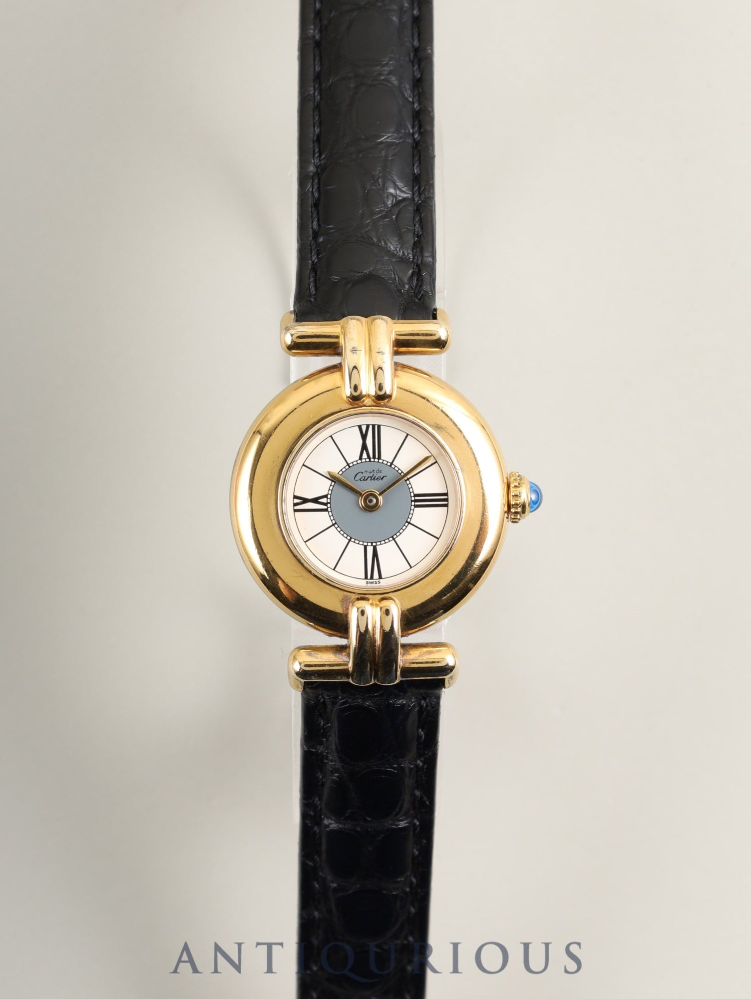 カルティエ マストコリゼ 590002 クォーツ Cal.690 SV925 革 純正D