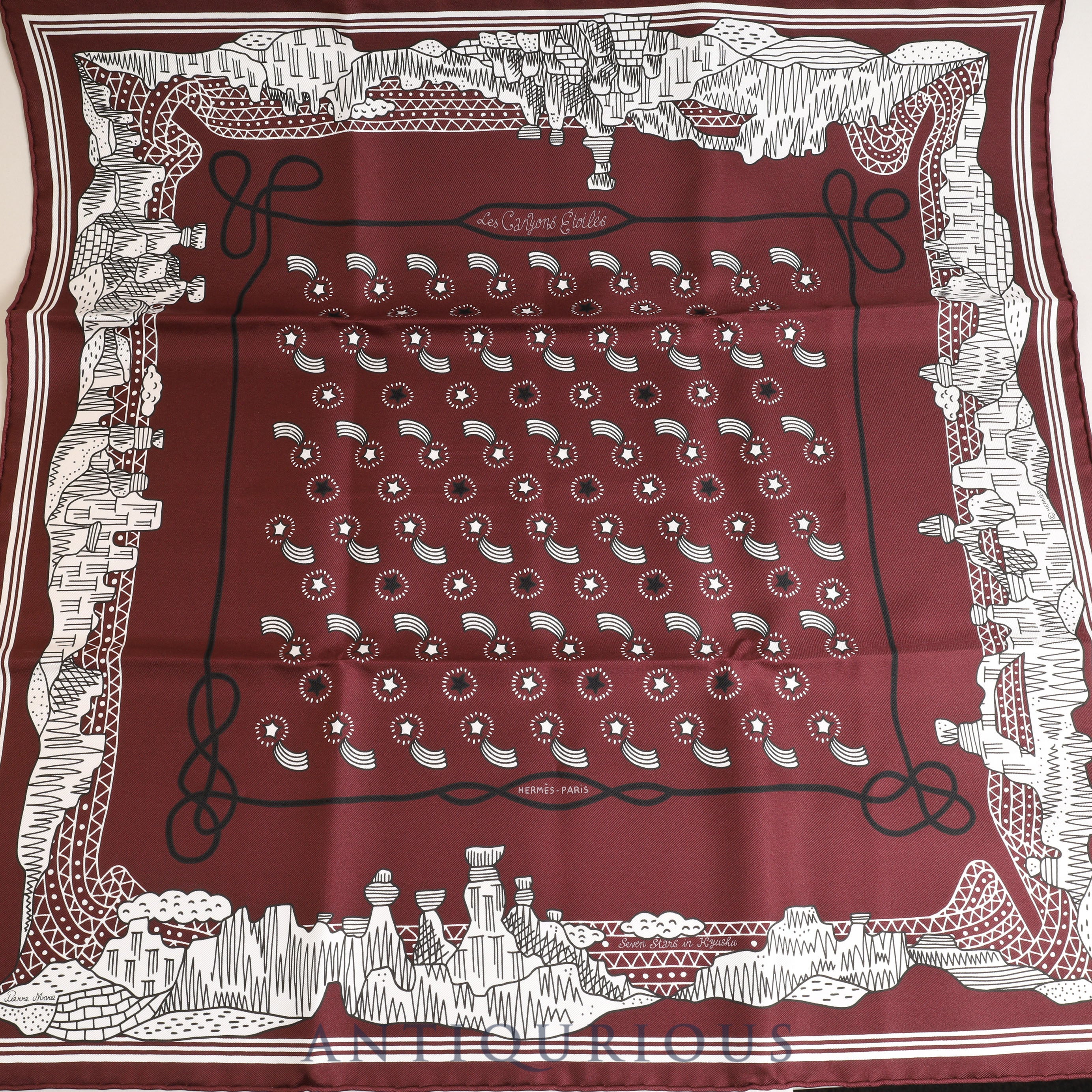 HERMES Scarf CARRES55 Les Canyons Etoiles From the Canyons to the Stars Box