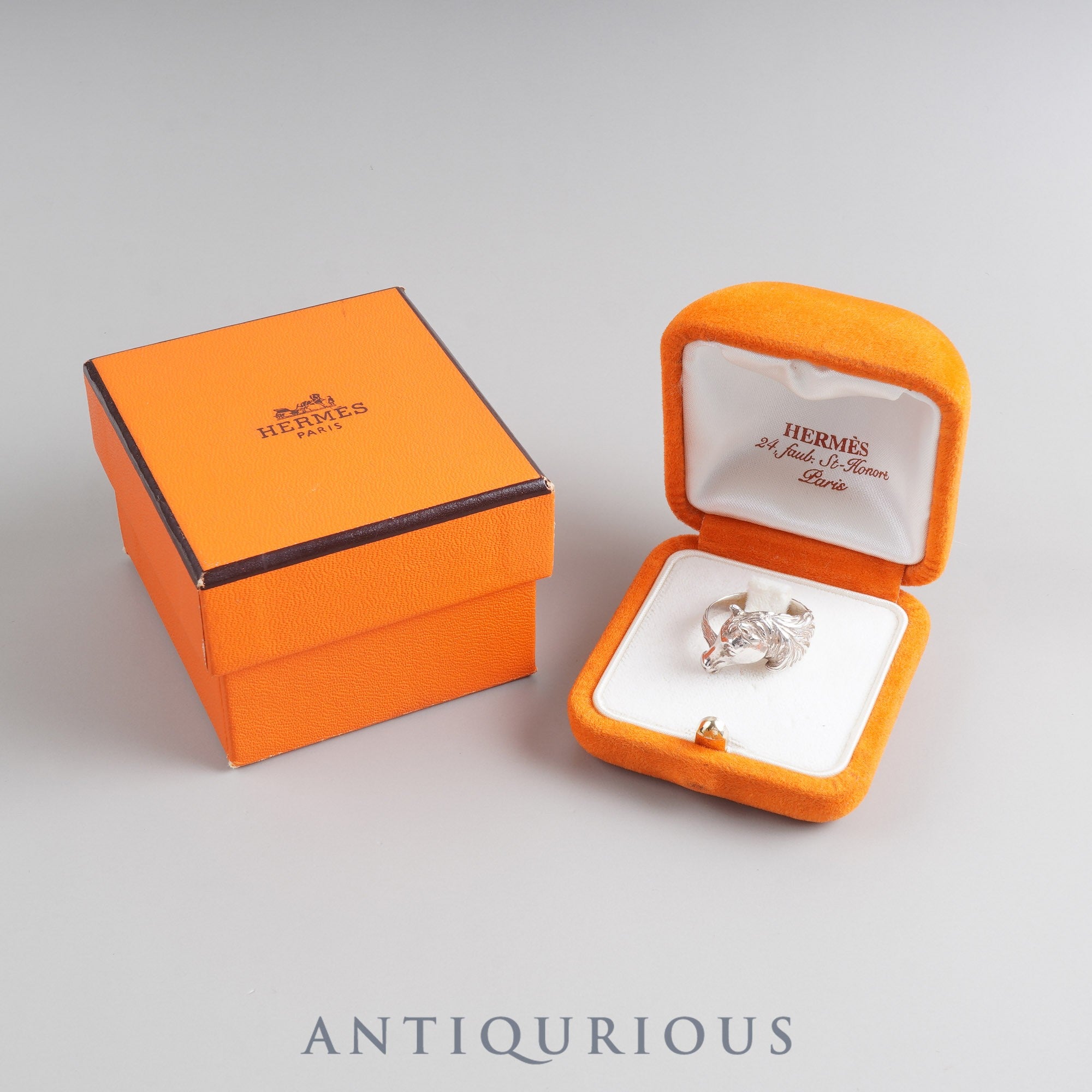 Hermes Ring Cheval Horse SV925 Size 12 Box Case