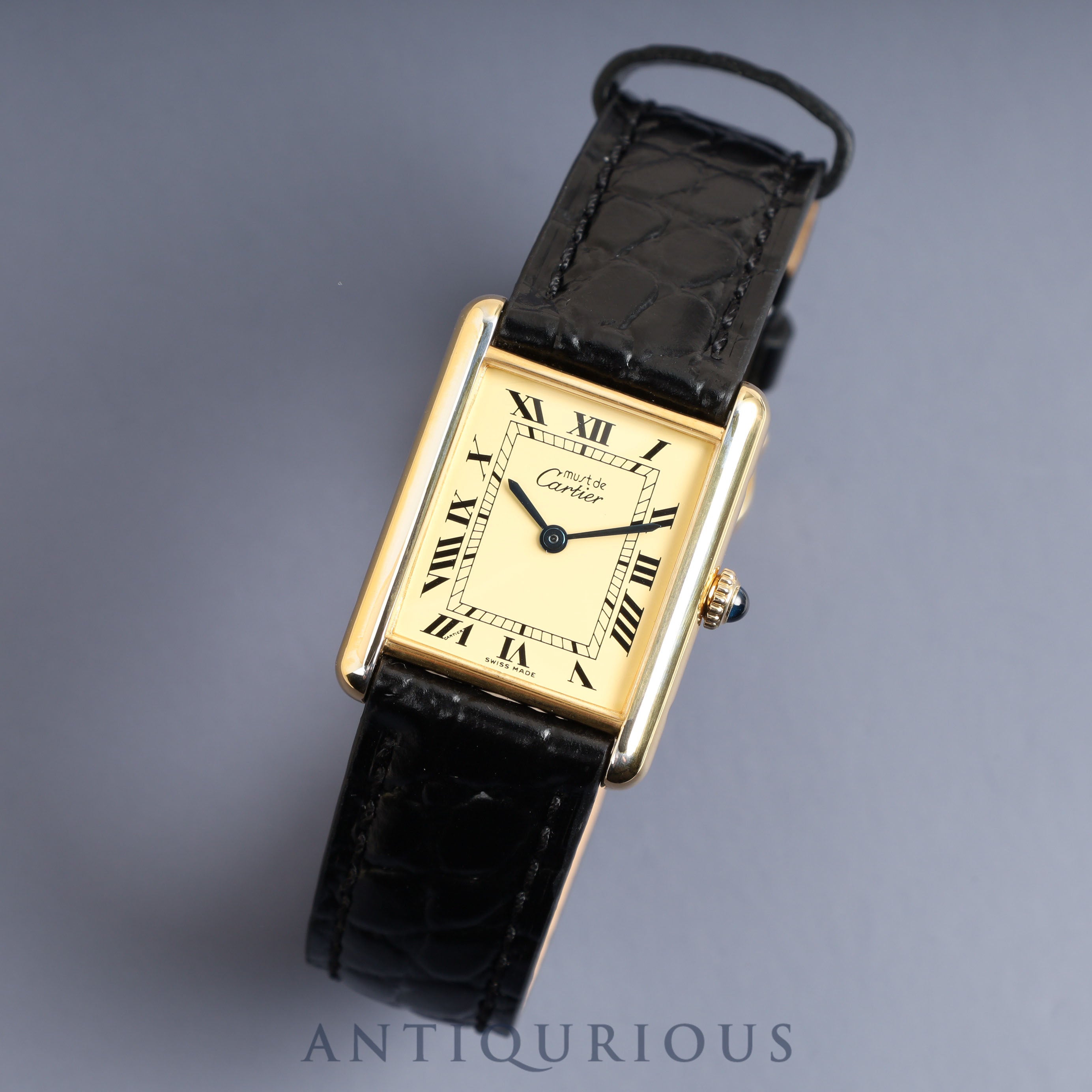 Cartier Must Tank LM Manual Winding Ivory Roman Dial Overhauled