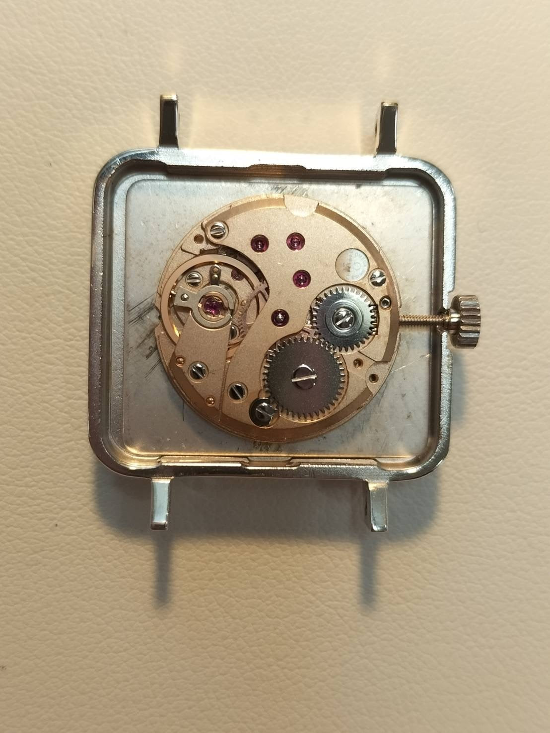 Omega De Ville 511.0375 Manual winding SS Leather Genuine buckle (SS) Silver dial Overhauled