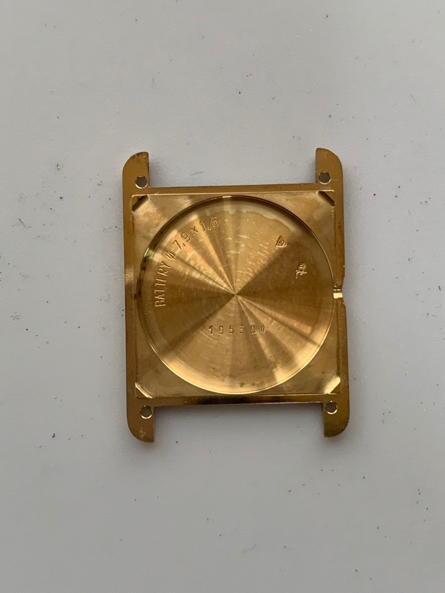 Cartier Must Tank LM 1615 Quartz SV925 Leather Genuine Pin Buckle (GP) Ivory Roman Dial (SWISS MADE) Overhauled, Complete Service (Full Maintenance) at Cartier Boutique