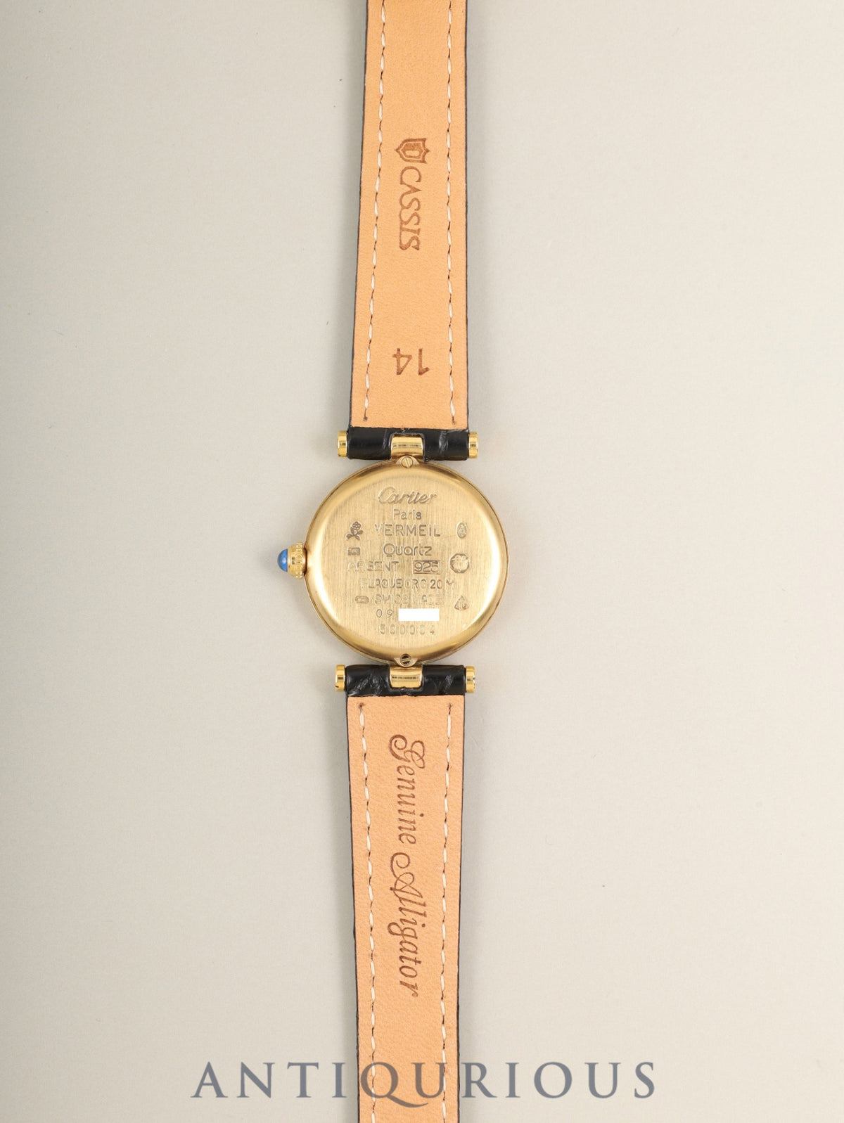 Cartier Must Vendome VLC SM 590004 Quartz Cal.90 SV925 Leather Genuine D-buckle (GP) Ivory Roman Dial (SWISS marking) Overhauled