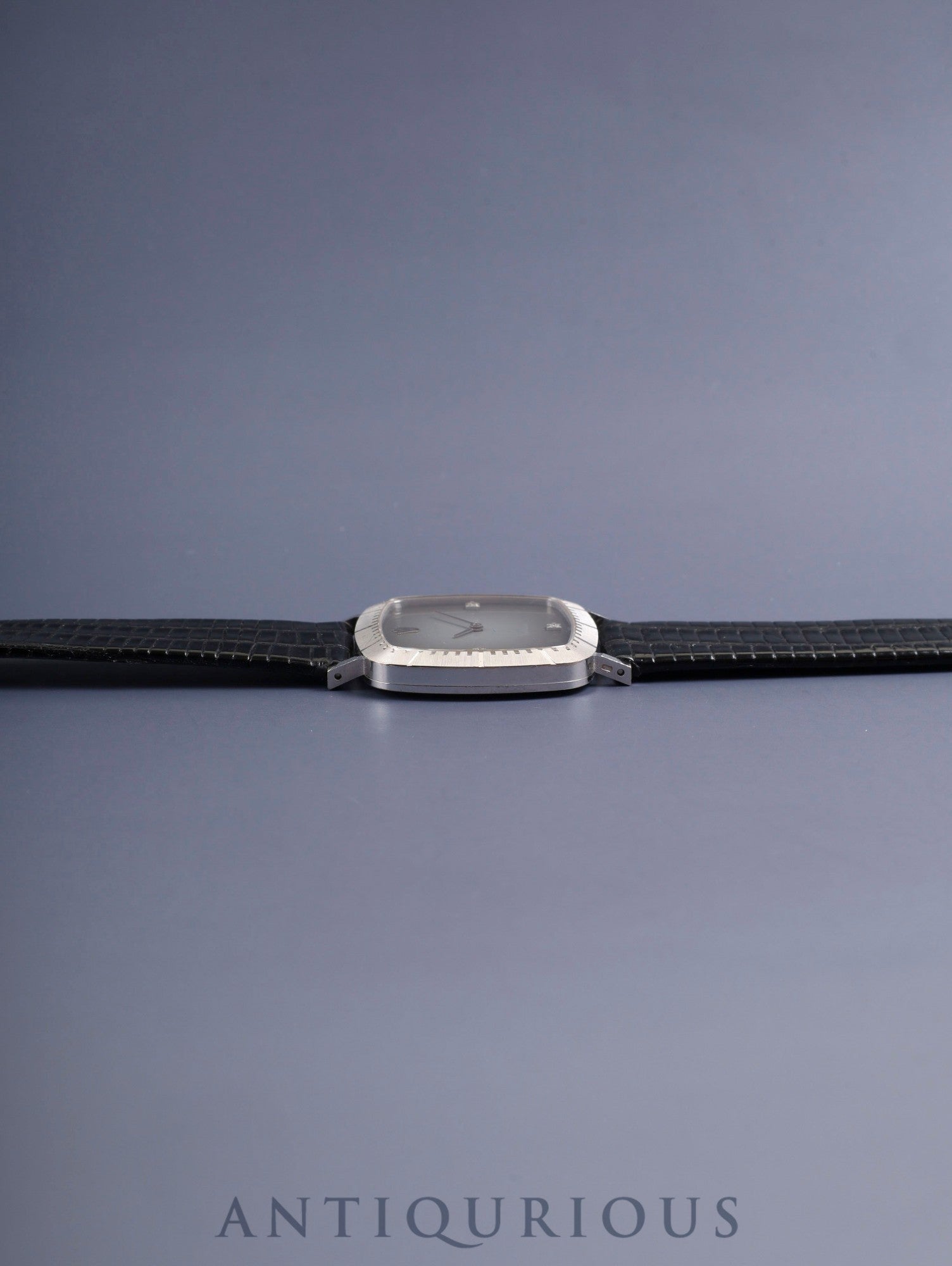 ロレックス チェリーニ 4084 手巻き Cal.1601 革 750WG 純正ピンバックル（SS）グレー3Pダイヤ文字盤 43番台（1975年）箱 保証書（1990年）オーバーホール済み