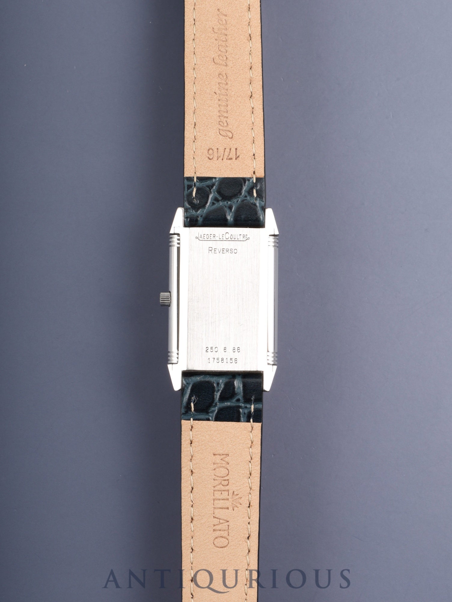 Jaeger-LeCoultre Reverso Classic 250.8.86 Manual Winding Cal.846/1 Leather Genuine Buckle (SS) Silver Arabic Dial (Case Back Engraved) Box, Case, Booklet, Warranty Card (1995) Overhauled