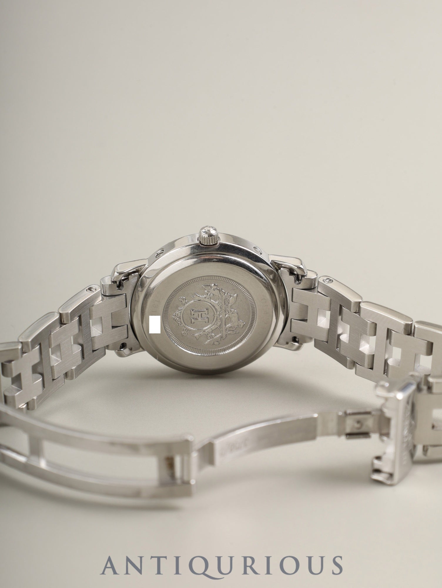 エルメス クリッパー CL4.210 クォーツ SS SS ホワイト文字盤 箱 冊子