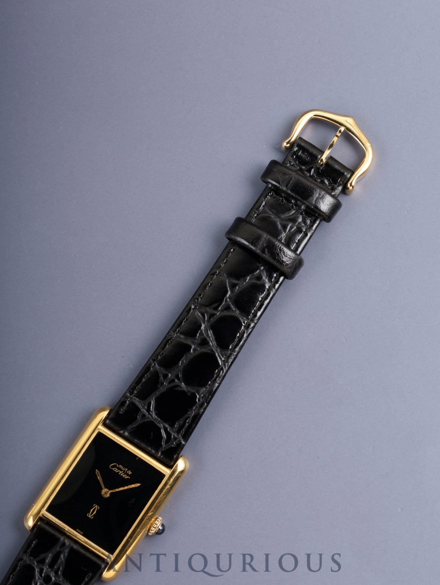 カルティエ マストタンク LM 手巻き Cal.78-1 SV925 革 純正ピン