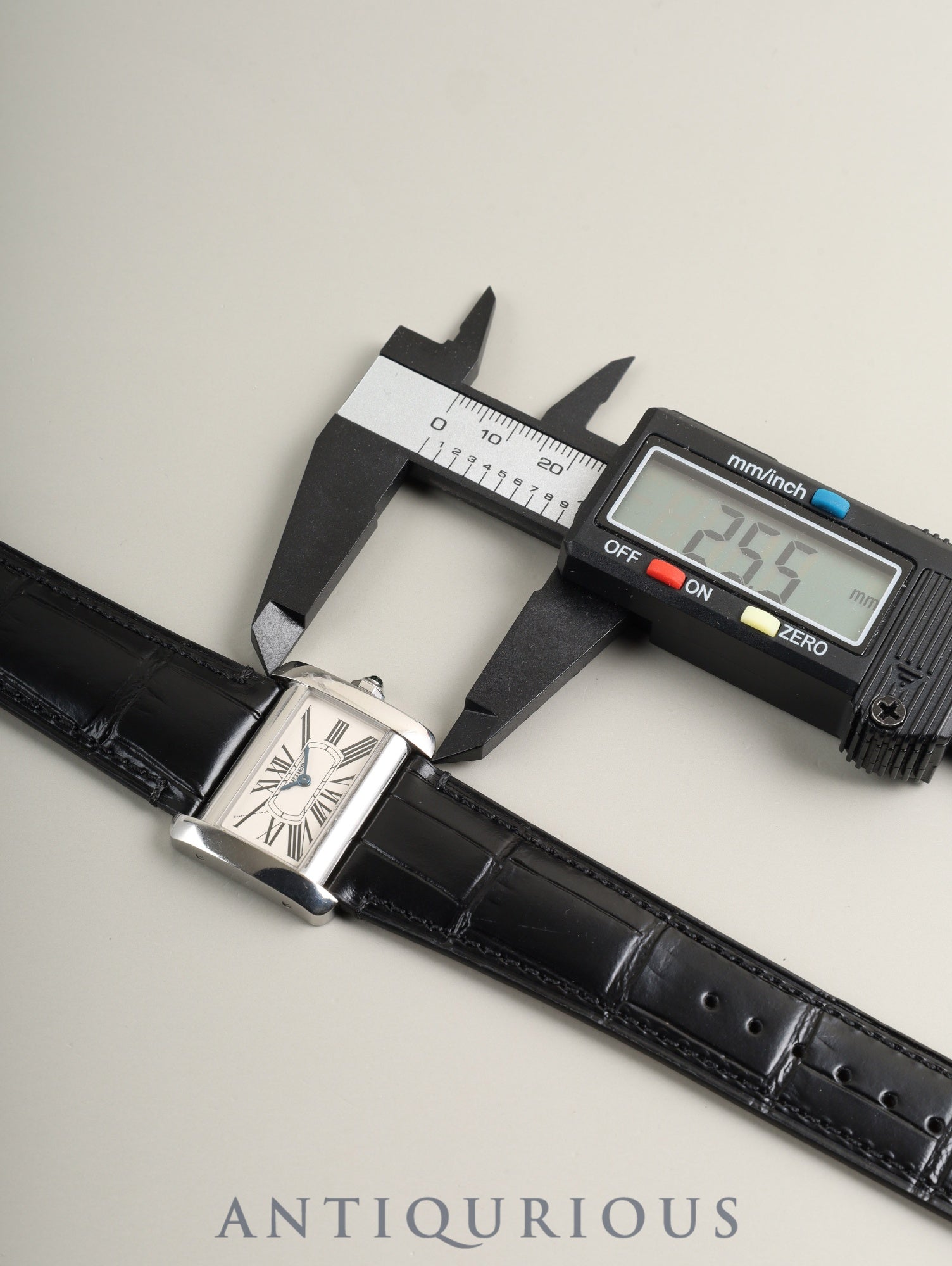 Cartier Tank Divan Mini W6300255 / 2599 Quartz Cal.157 SS Leather Non-OEM Pin Buckle (SS) Silver Roman Dial Overhauled