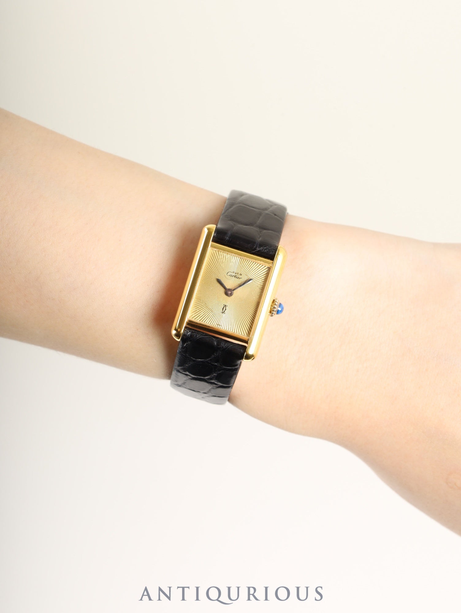 カルティエ マストタンク SM 手巻き Cal.78-1 SV925 純正尾錠（GP） サンレイ文字盤（SWISS表記） オーバーホール済み 新品仕上げ済み