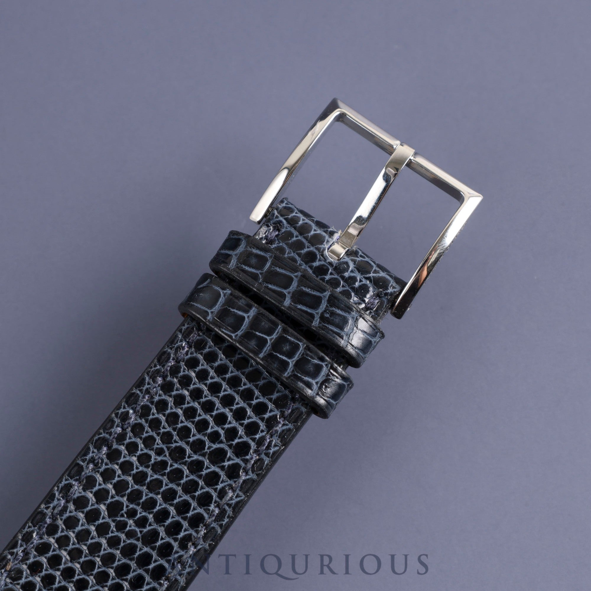 Hermes Calecuir CU2.210 Quartz SS Genuine Leather Strap Genuine Buckle (SS) Navy Dial Battery Replaced