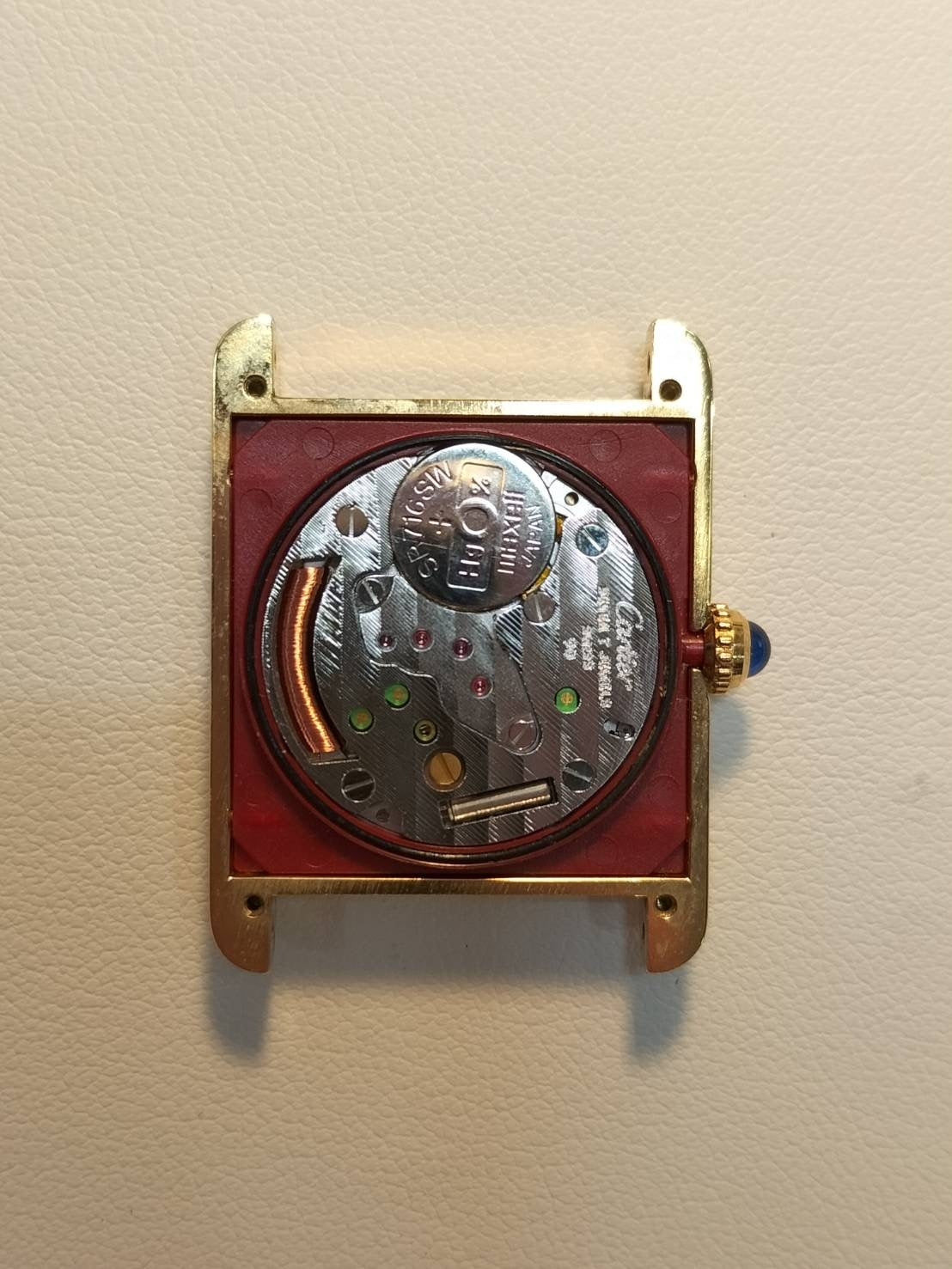 カルティエ マストタンク LM 590005 クォーツ Cal.90 SV925 革 純正Dバックル（GP）オパラン文字盤（SWISS表記）オーバーホール済み