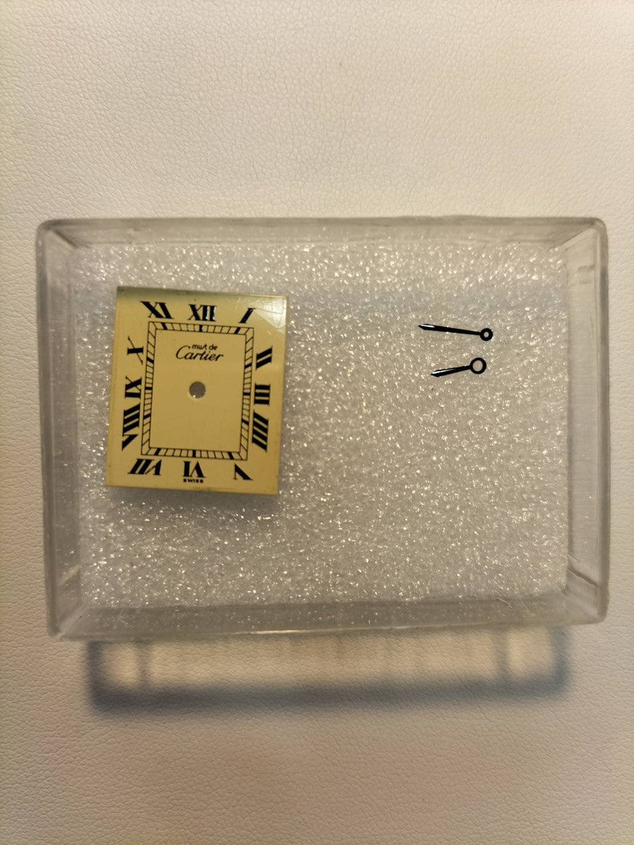 カルティエ マストタンク LM 手巻き SV925 革 純正尾錠（GP）アイボリーローマン文字盤 オーバーホール済み 新品仕上げ済み