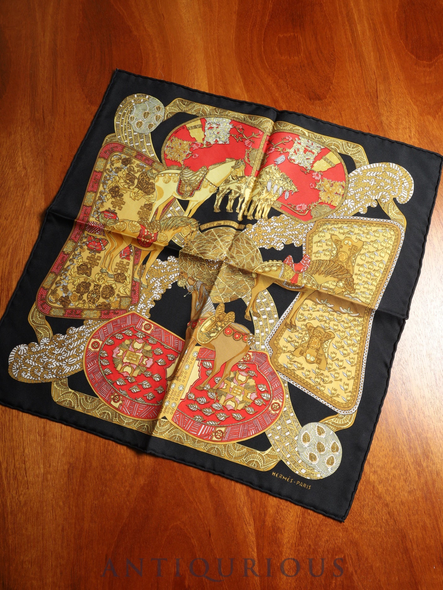 エルメス スカーフ カレ45 ART des STEPPES ステップ美術 SILK100%