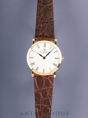 ヴァシュロン・コンスタンタン パトリモニー 33093 手巻き Cal.1003/1 750PG 革 純正ピンバックル（750PG）ホワイトローマン文字盤 オーバーホール済み